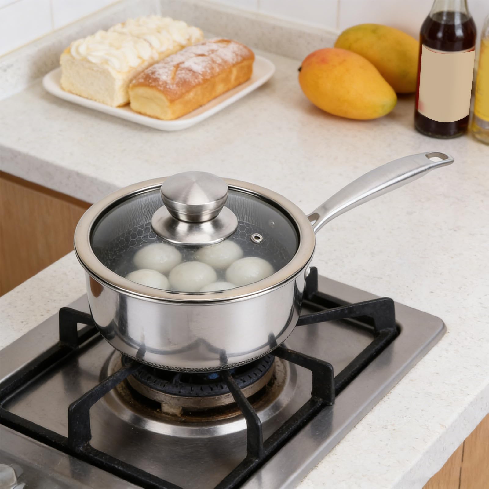 Hapivida padella nido d'ape acciaio inox 316 con coperchio induzione