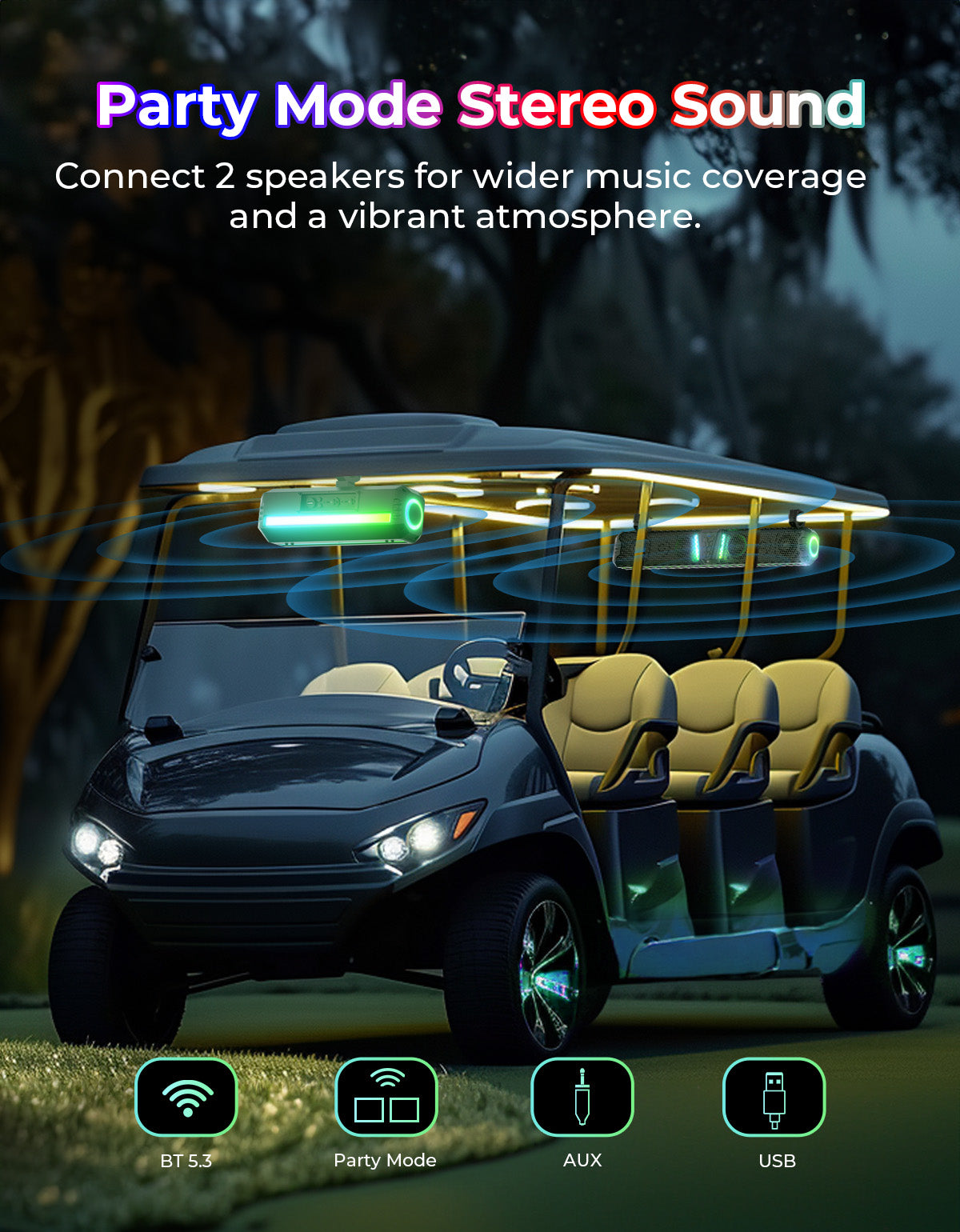 KEMIMOTO Midnight 80 Gen1.5 Sound Bar 32" RGB UTV 240W