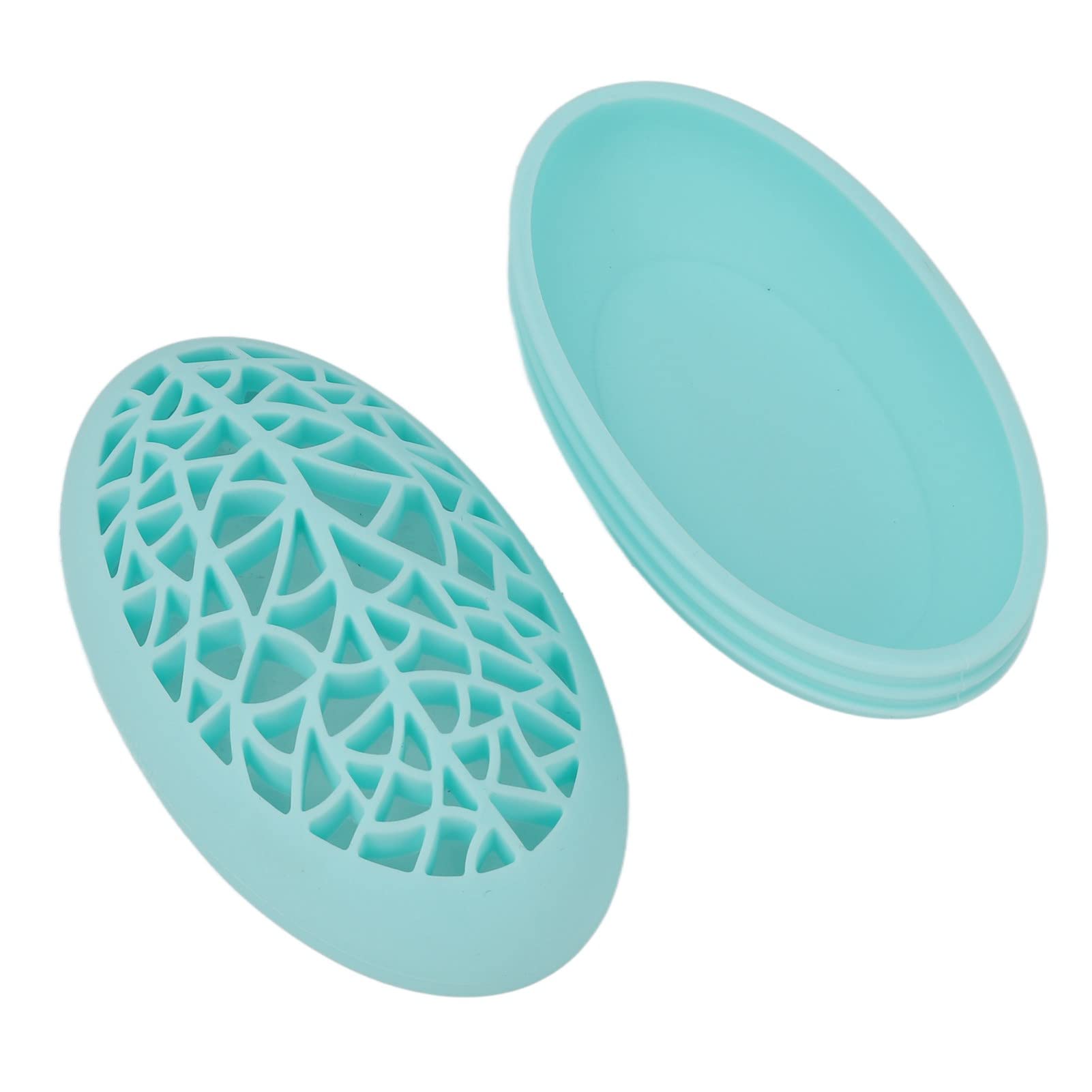Kuuleyn Tappetino Pulizia Pennelli Trucco 2 in 1 Blu