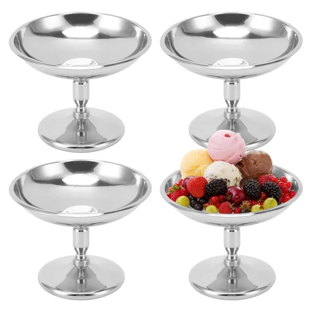 Hapivida Vintage Tall coppetta gelato 100ml set 4 pezzi inox