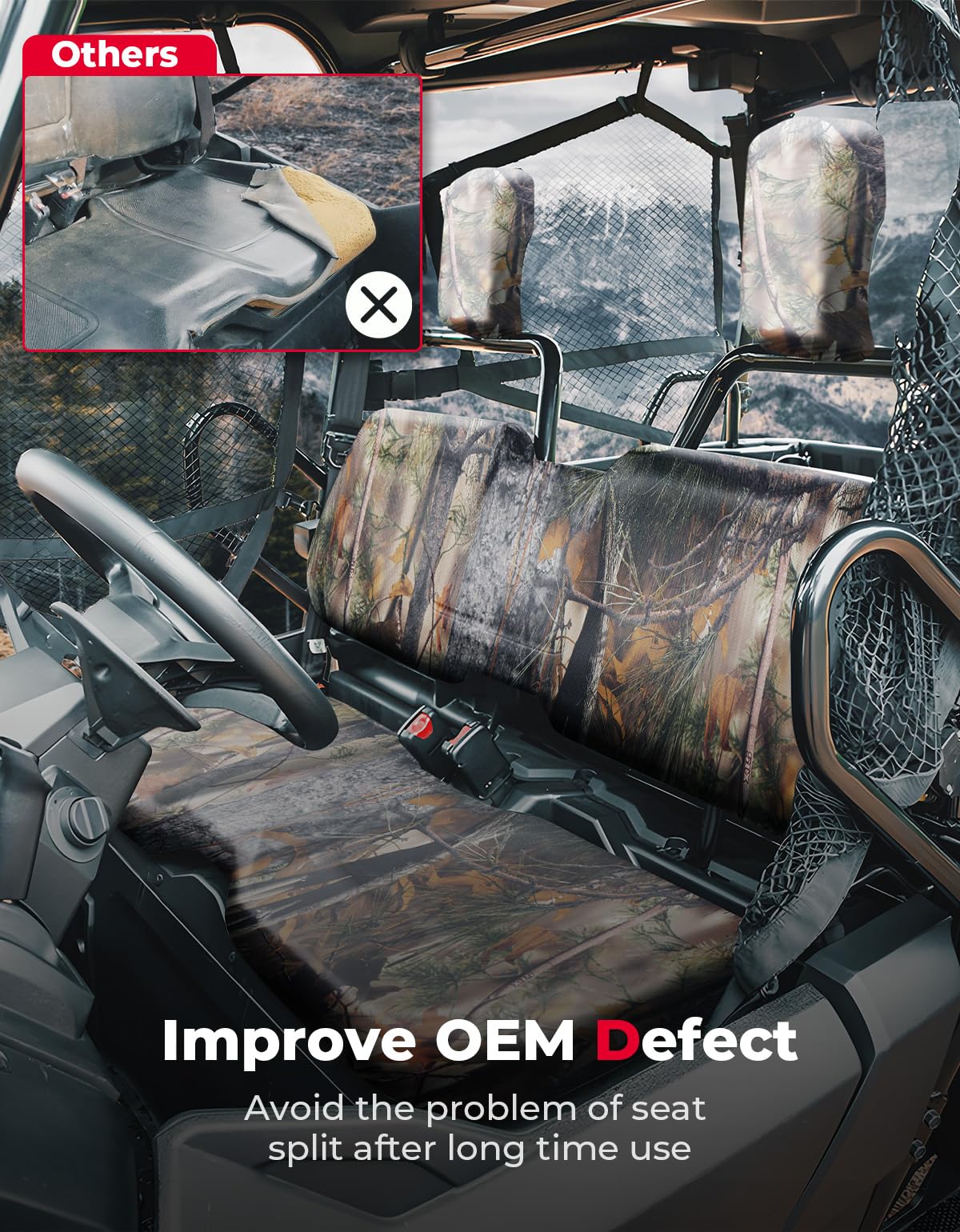 Kemimoto Pioneer coprisedili Honda Pioneer 700 mimetici idrorepellenti
