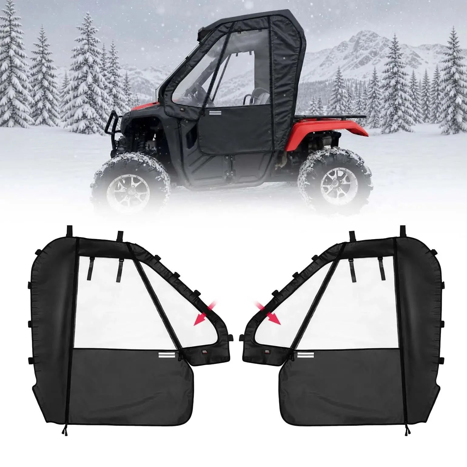 KEMIMOTO Pioneer 500/520 porte superiori morbide UTV antivento