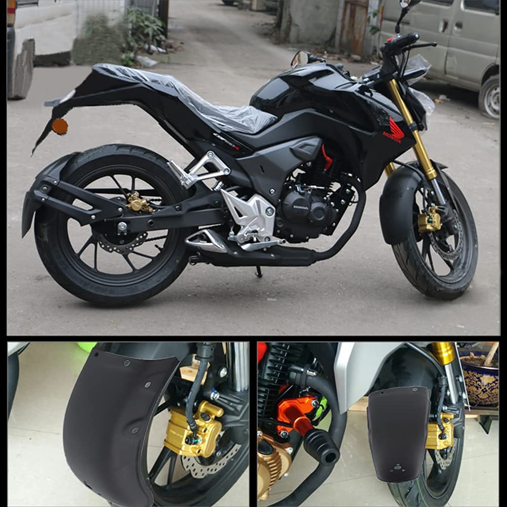 Hapivida parafango posteriore moto acciaio inox nero 1 pz
