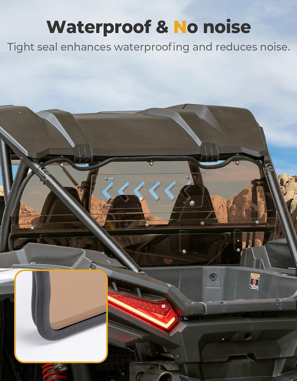KEMIMOTO RZR XP 1000 Lunotto Posteriore Fume Policarbonato