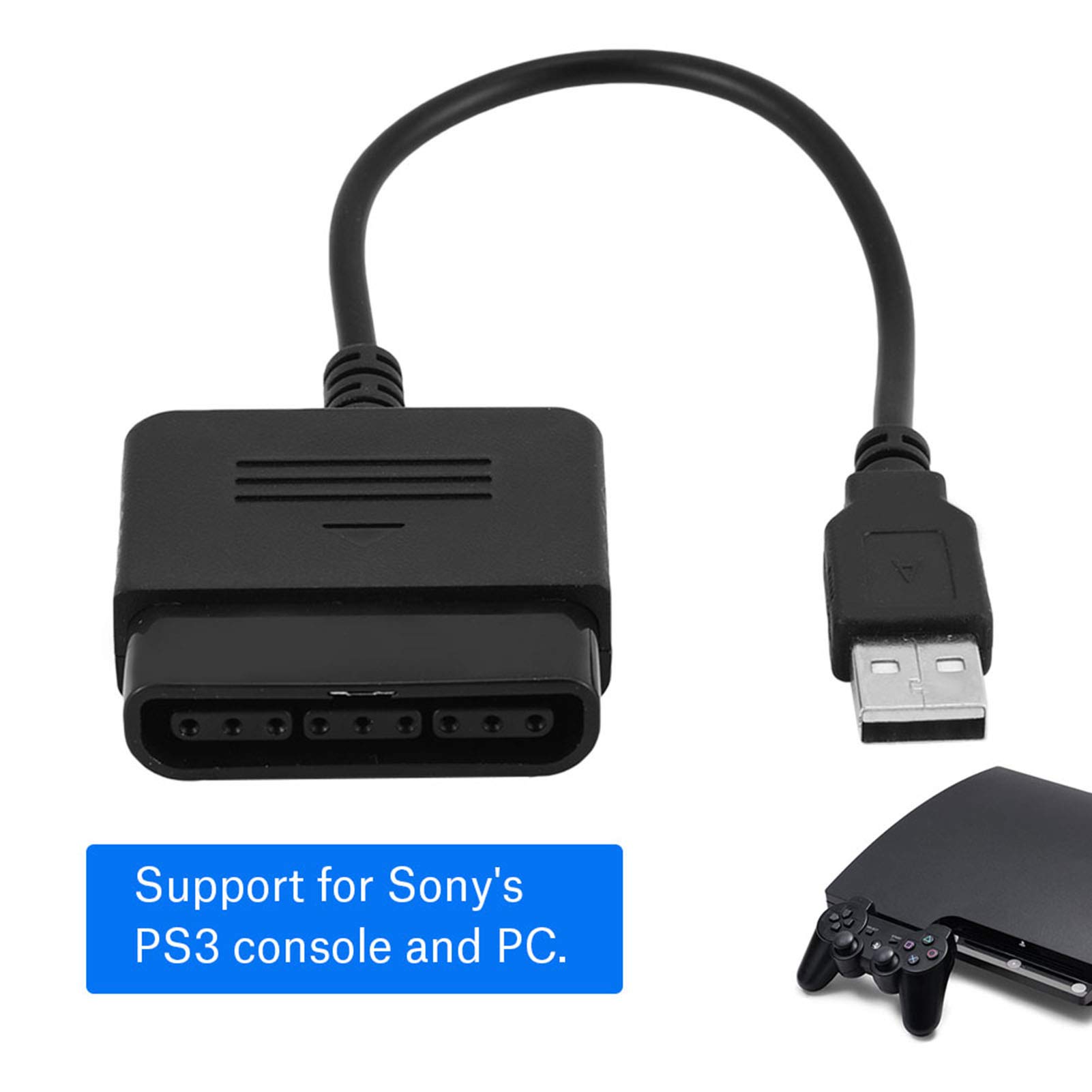 Kuuleyn Adattatore USB Controller PS2 a PS3 PC Vibrazione