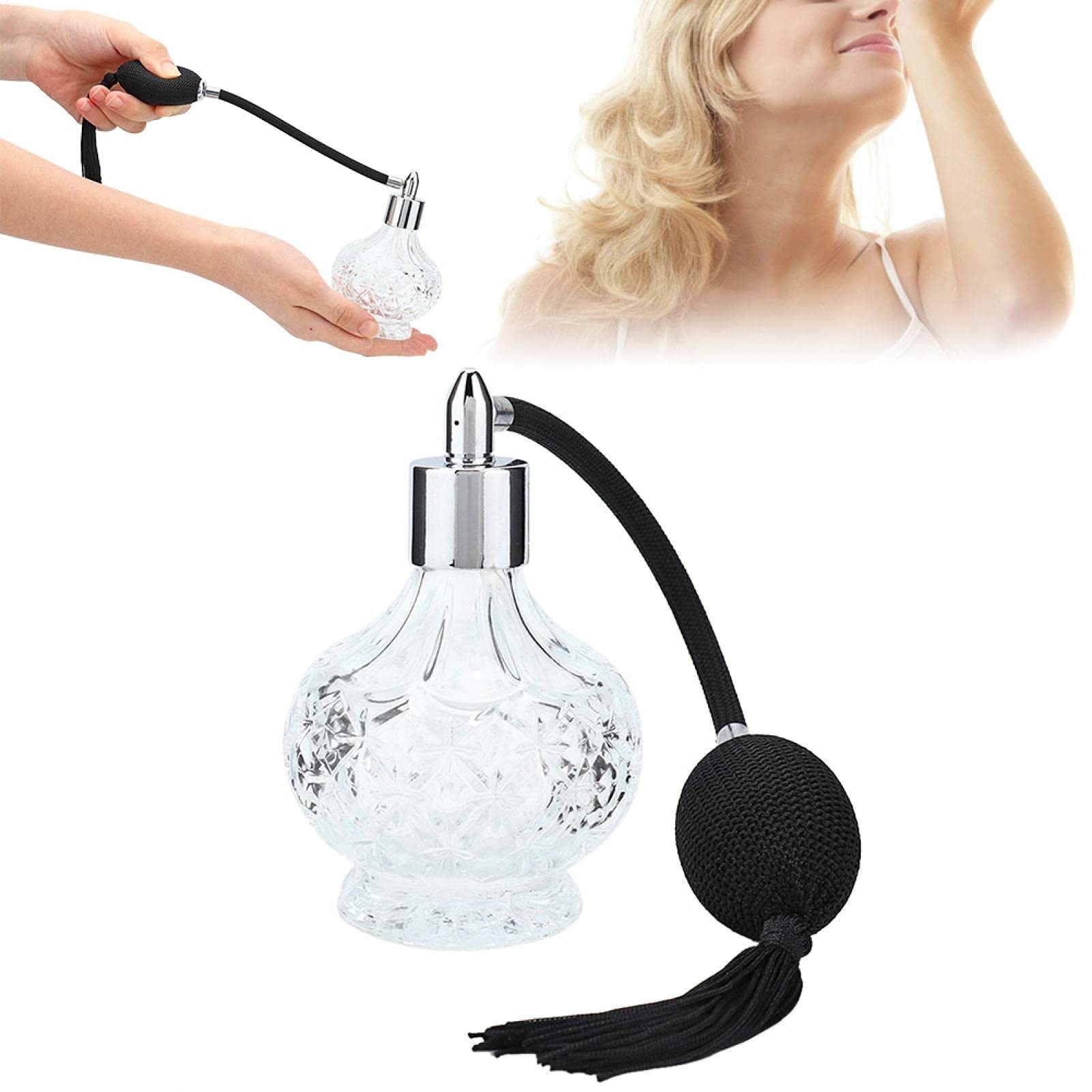 Kuuleyn Flacone Profumo Vetro Atomizzatore 80 ml Retro