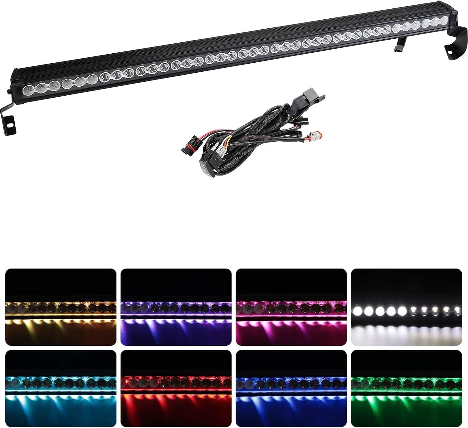 Kemimoto 50 Multi-Color Curved barra LED Ranger IP67