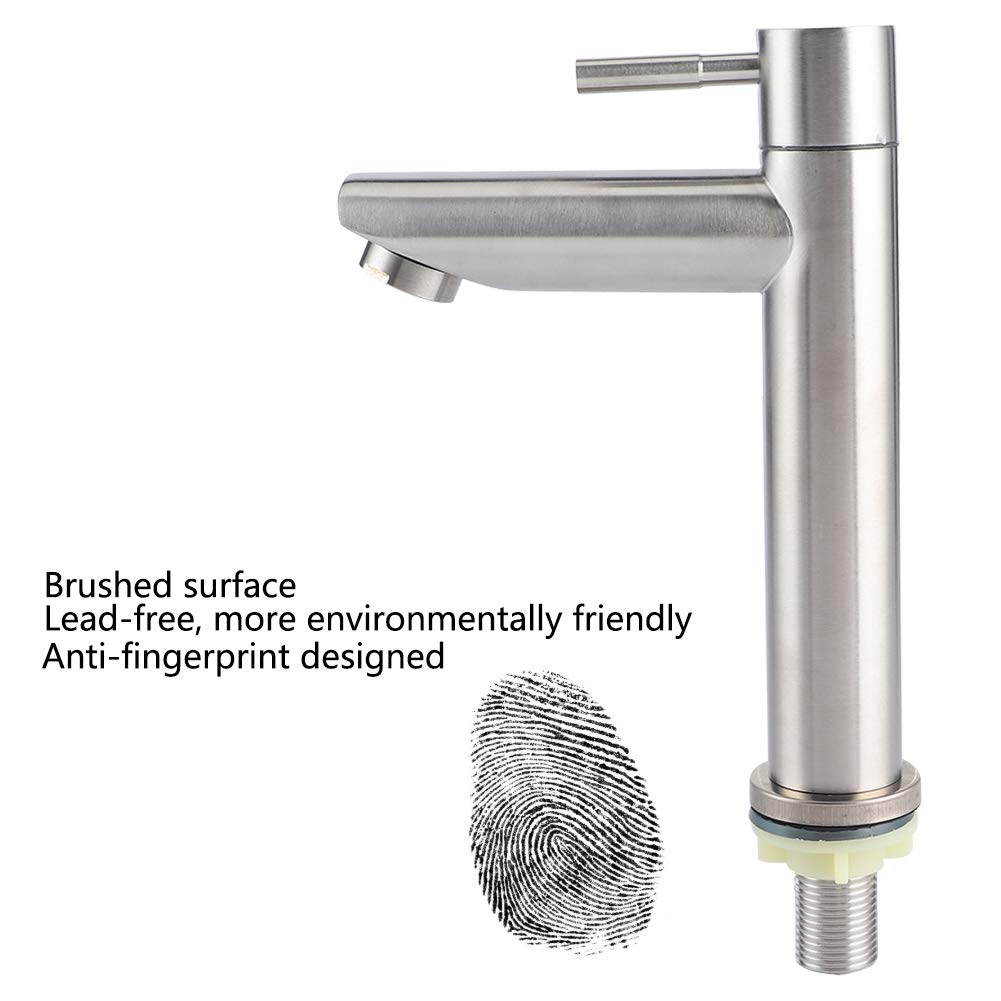 Kuuleyn Rubinetto Acqua Fredda G1/2 Inox Modello Piatto