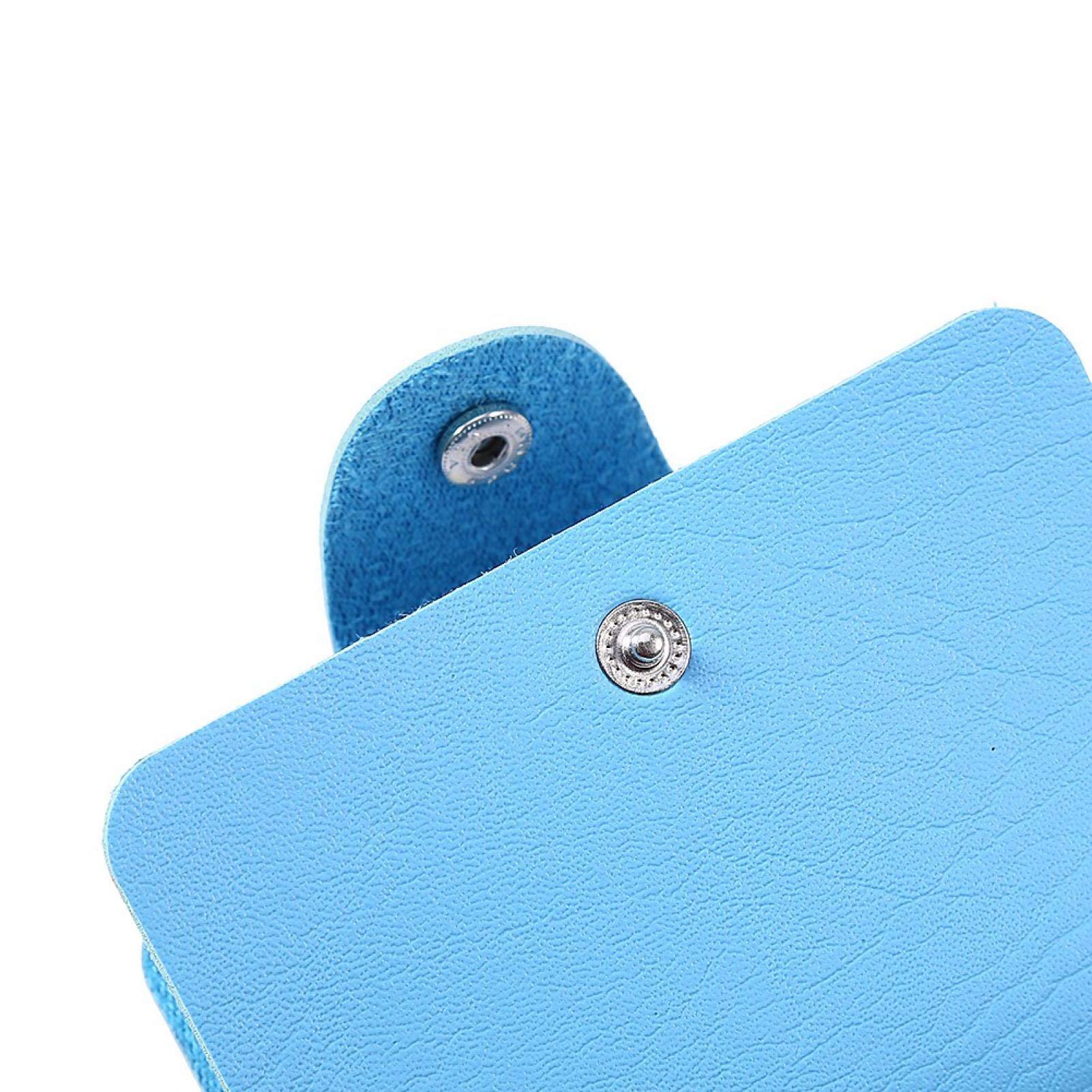 Kuuleyn porta biglietti pelle PU blu 24 carte chiusura