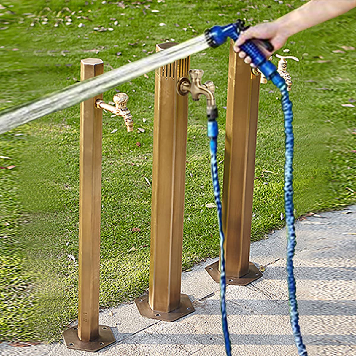 Hapivida Rubinetto Giardino Ottone Doppia Uscita G1/2