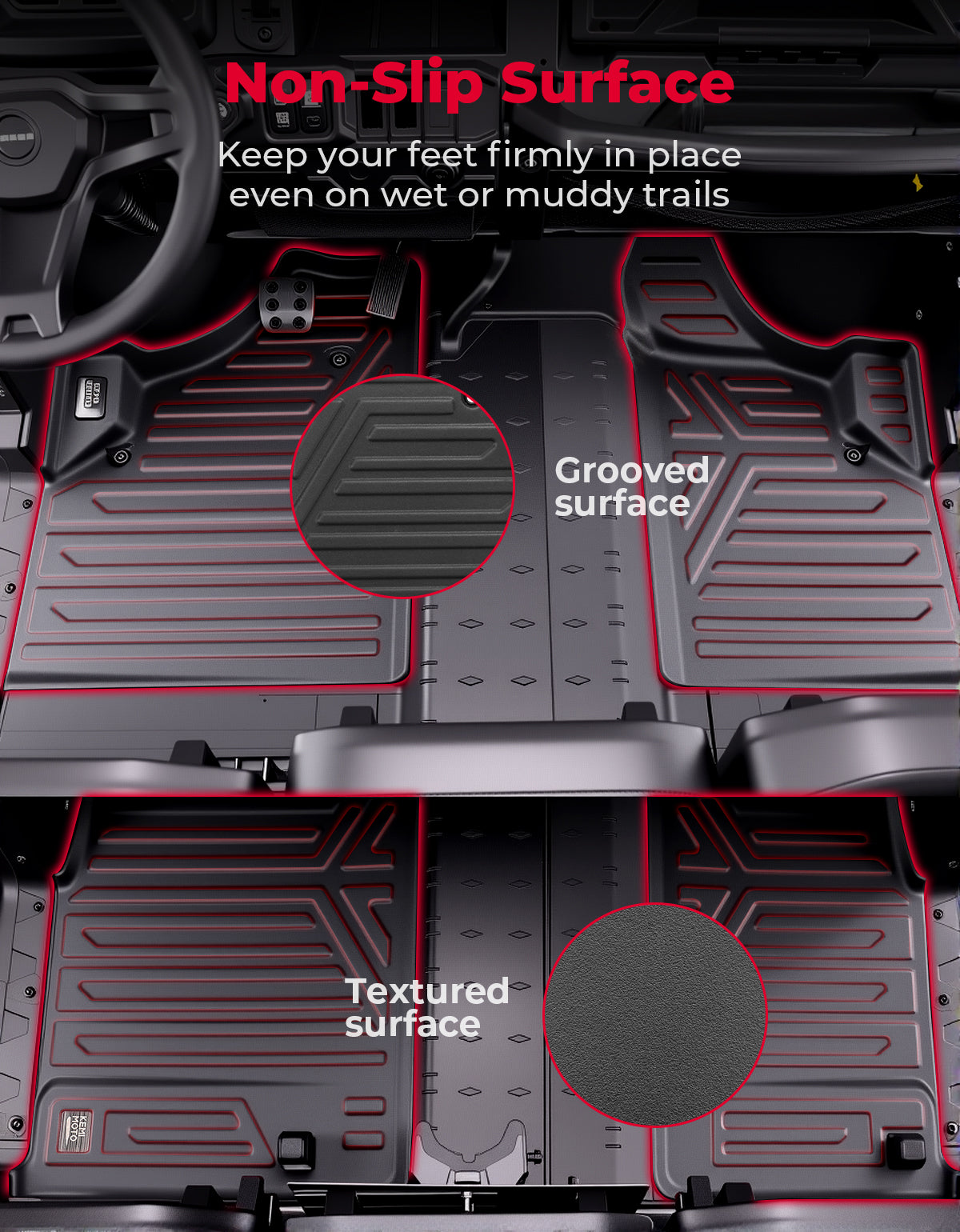 Kemimoto Defender 2401 tappetini auto TPE 4 pezzi antiscivolo