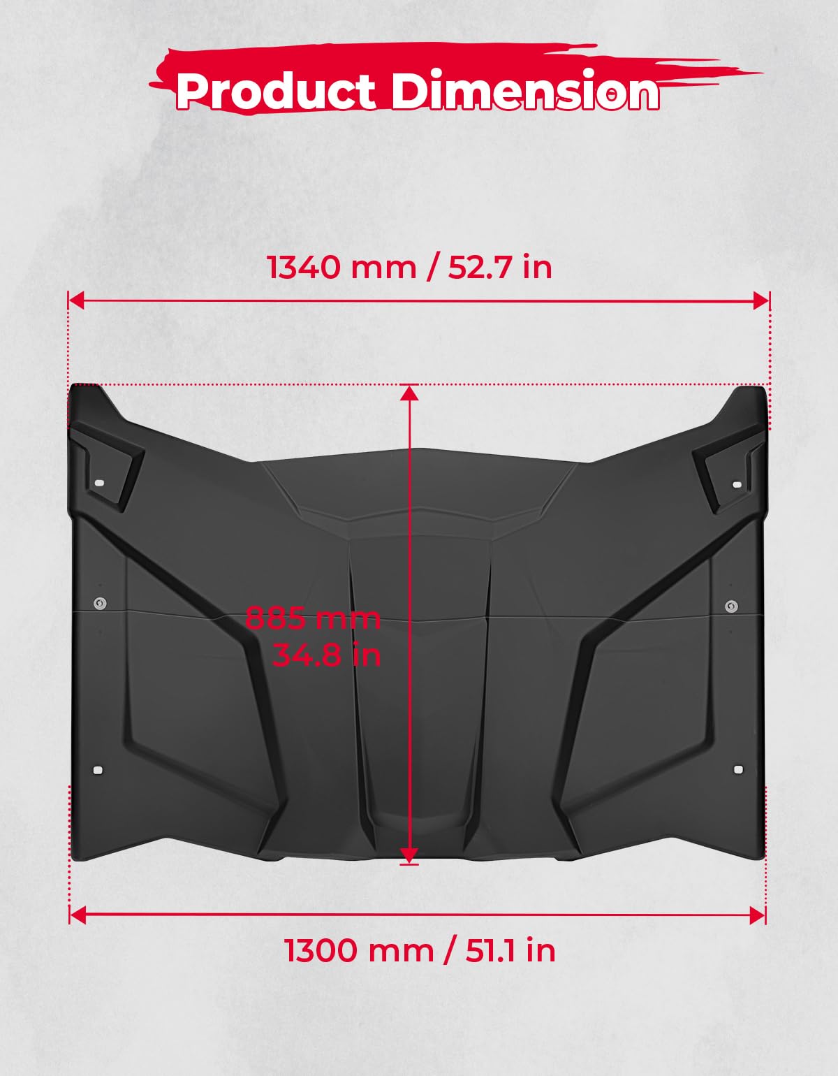 KEMIMOTO 2-in-1 Hard Roof tetto rigido Maverick X3 2 posti