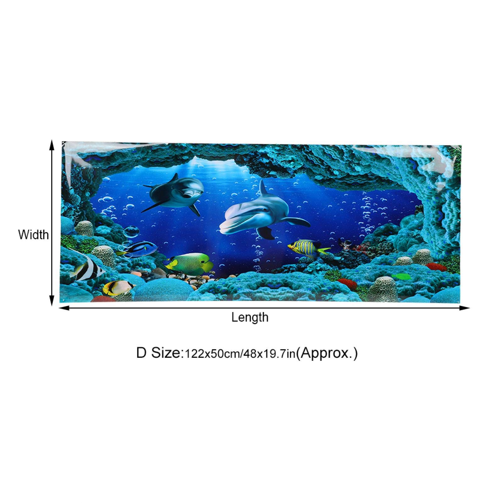 Kuuleyn Sfondo Acquario Adesivo PVC 122x50 cm Sea World