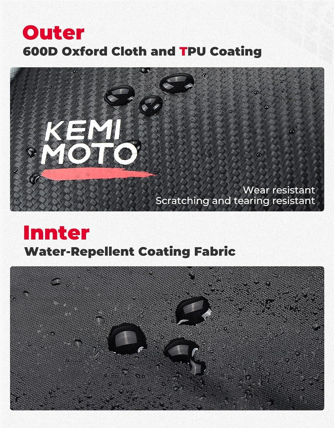 KEMIMOTO Borse Laterali UTV RZR XP 1000 2024 idrorepellenti