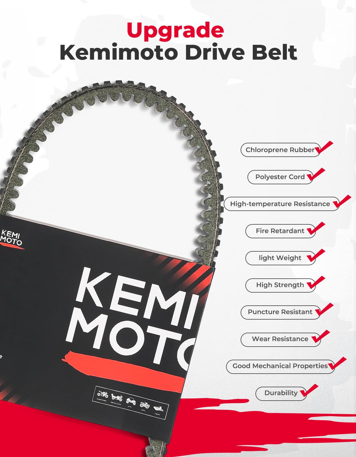 KEMIMOTO Cinghia Trasmissione UTV Polaris Ranger RZR Sportsman
