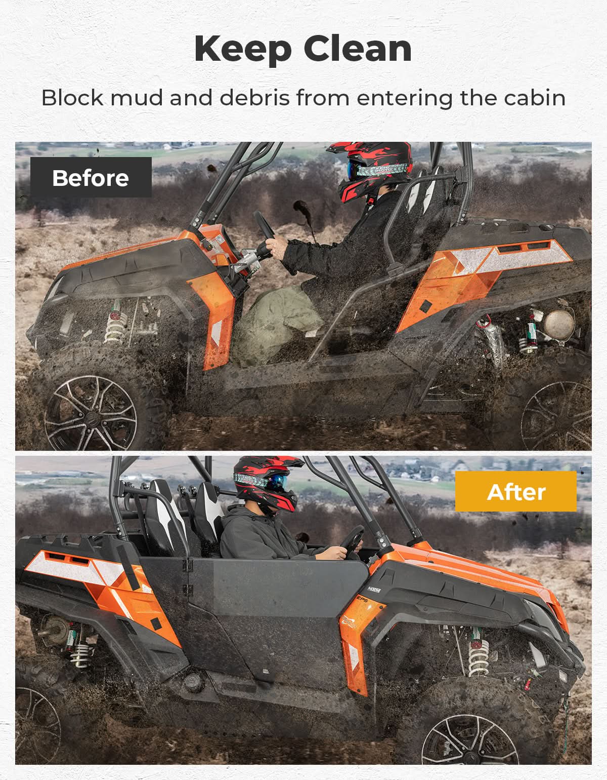 KEMIMOTO ZFORCE porte alluminio UTV inserti neri