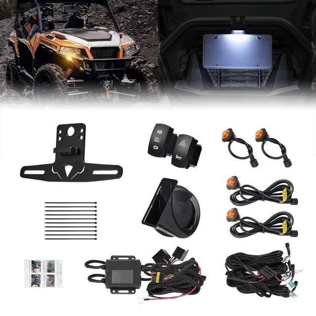 Kemimoto kit frecce UTV LED con clacson 110dB e portatarga