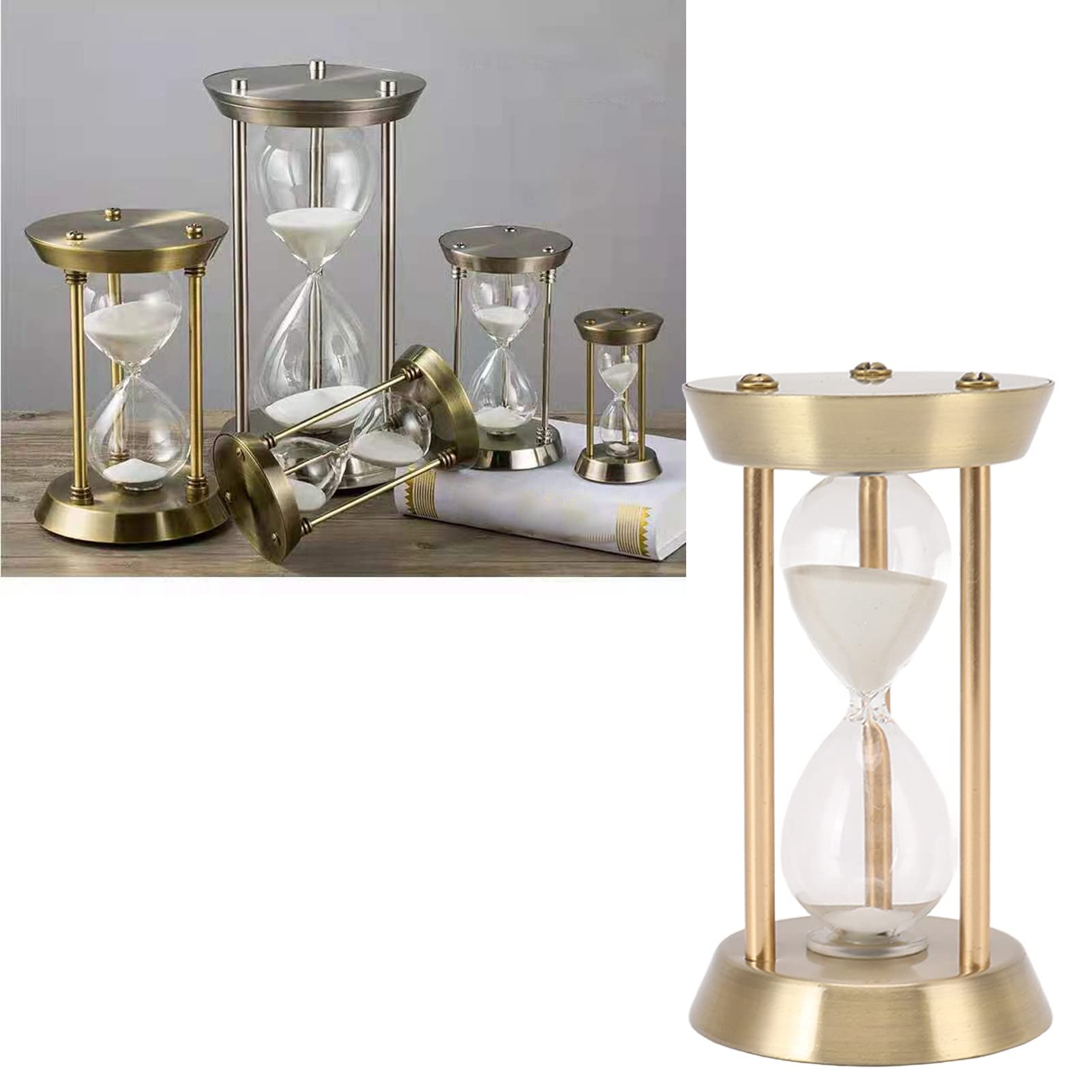 Hapivida Timer Sabbia Vetro Metallo Mini 10 Minuti