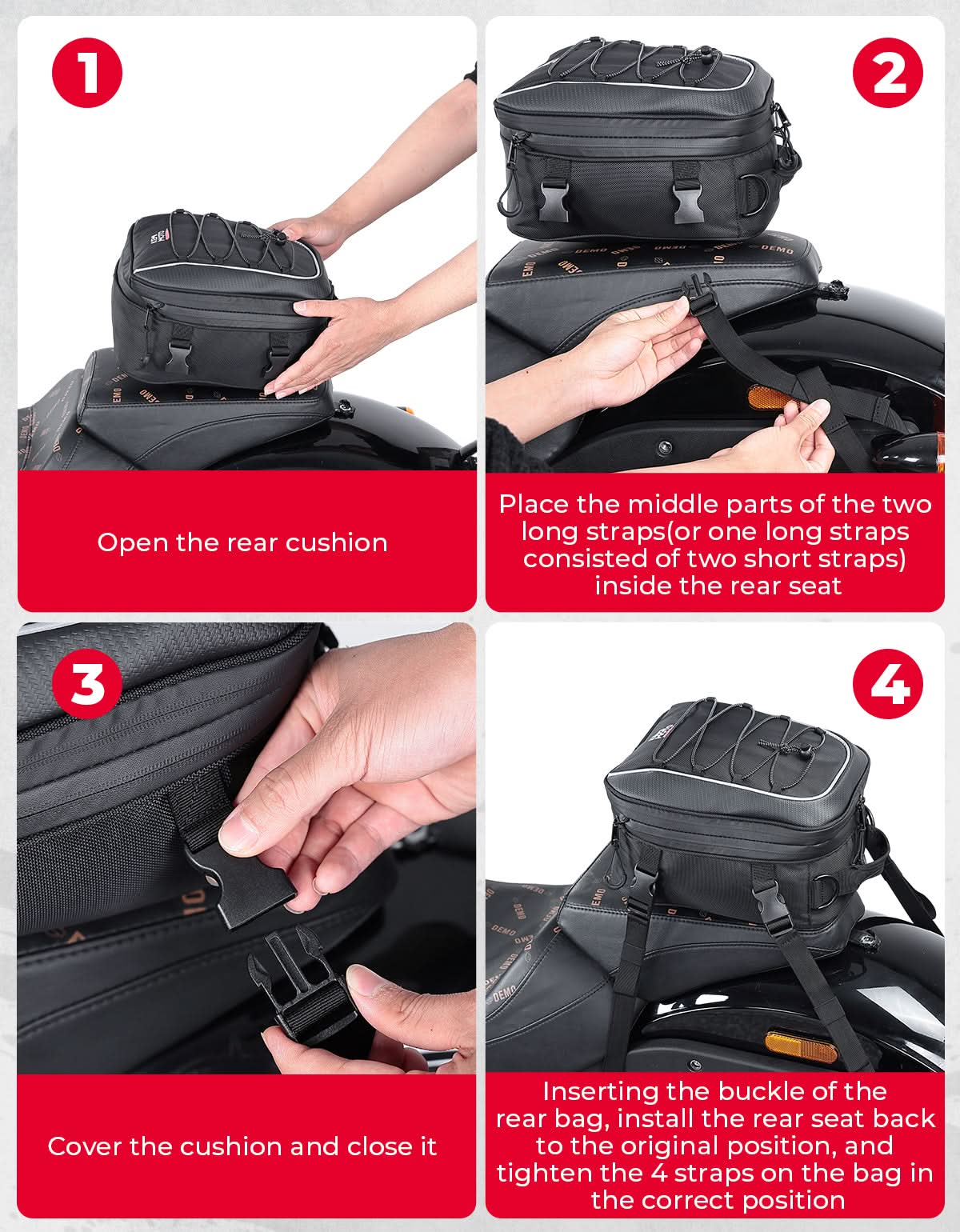 Kemimoto 7-14L borsa codone moto espandibile impermeabile