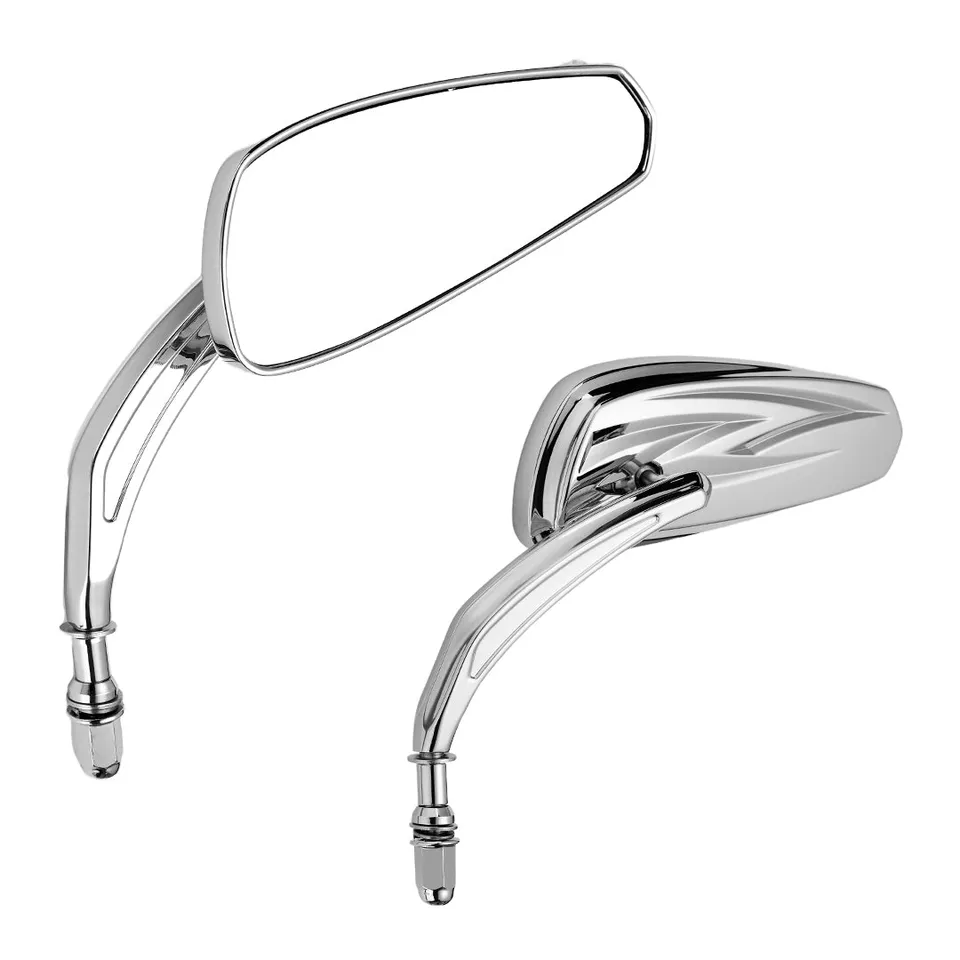 Kemimoto Harley specchietti stelo lungo neri filettatura M8
