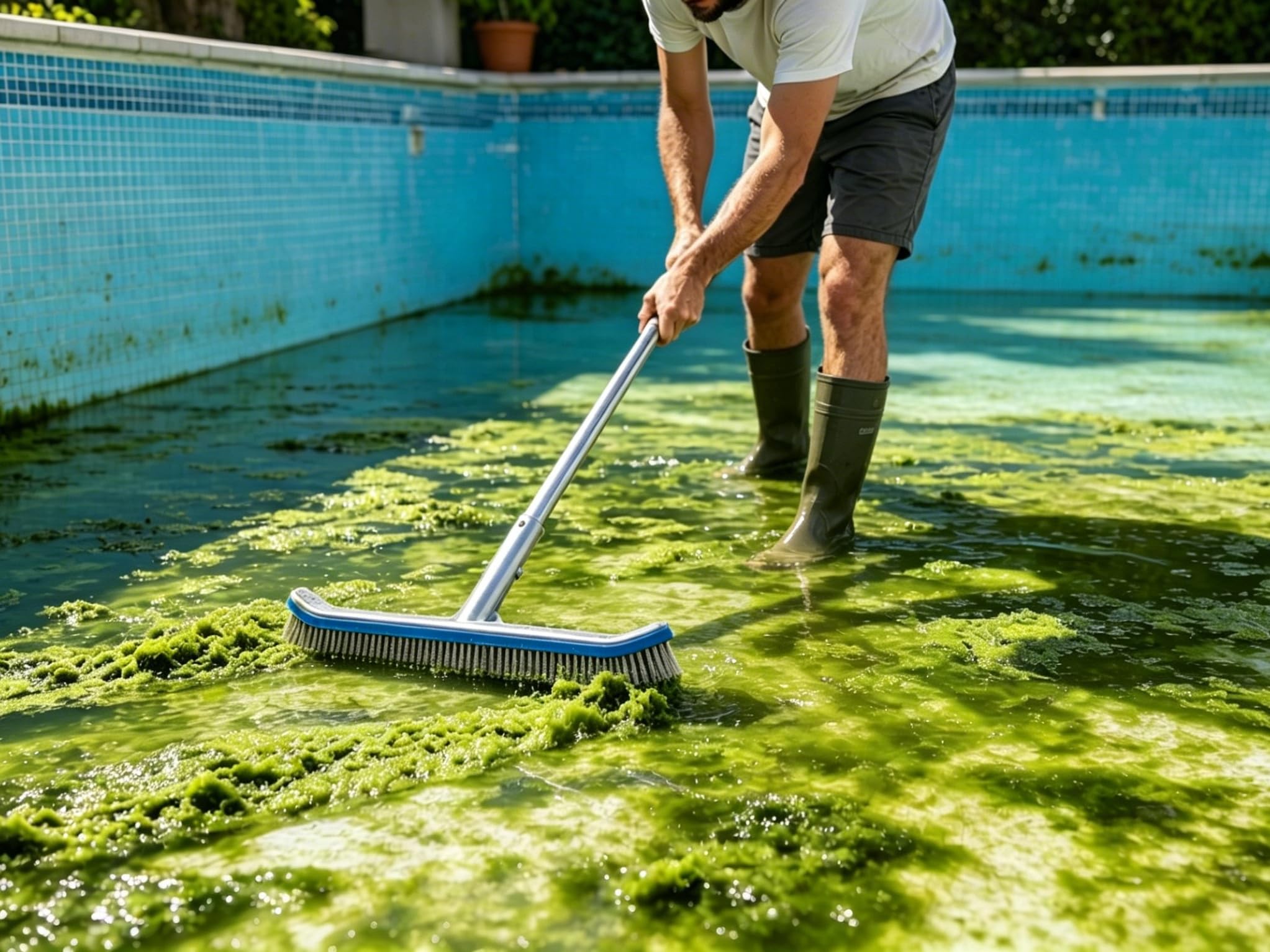 Kuuleyn Spazzola Piscina 18 Pollici Setole Acciaio Inox