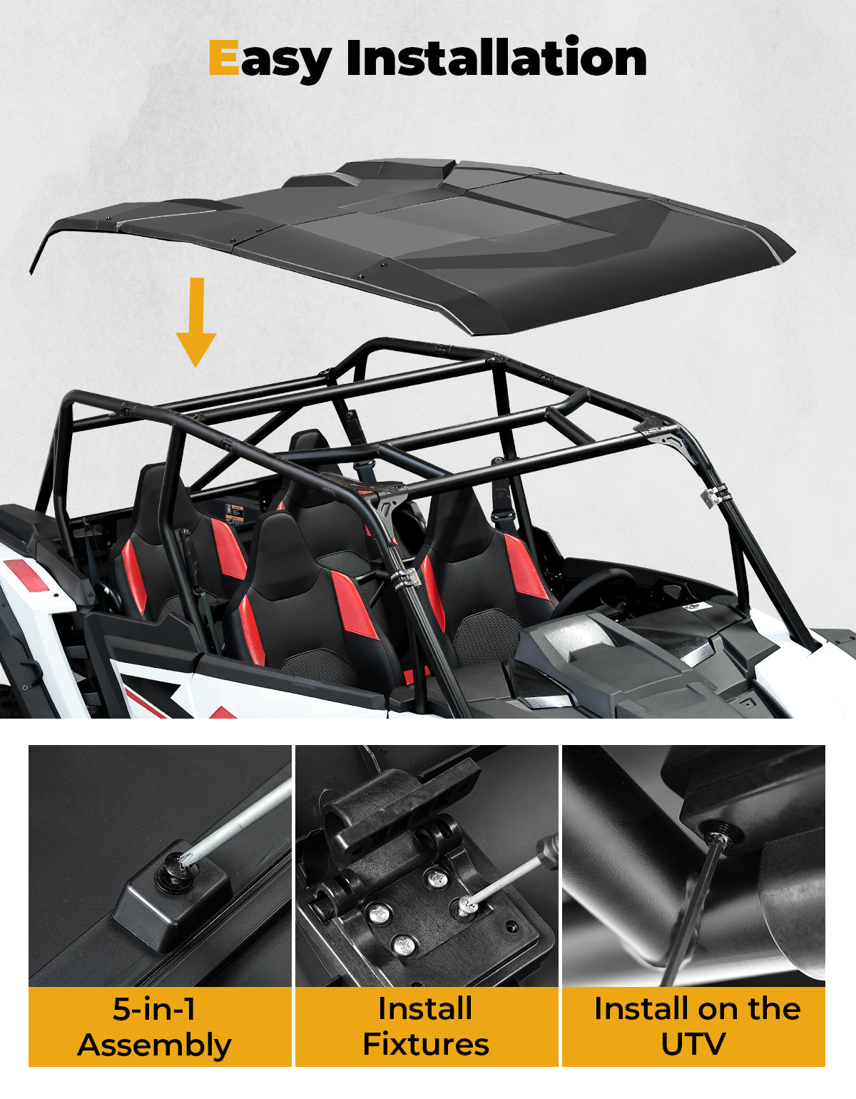 Kemimoto RZR XP4 1000 tetto rigido 5-in-1 4 porte 2024-2025
