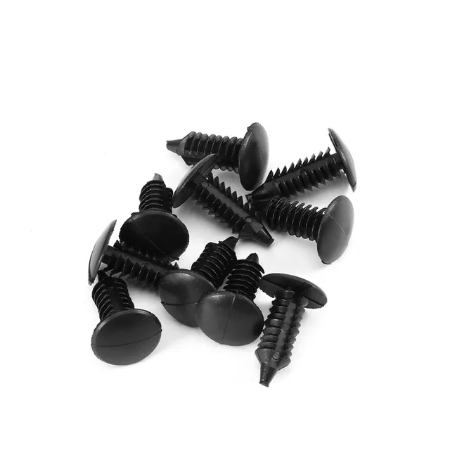Kuuleyn clip rivetti nylon nero 6,4 mm 100 pezzi auto