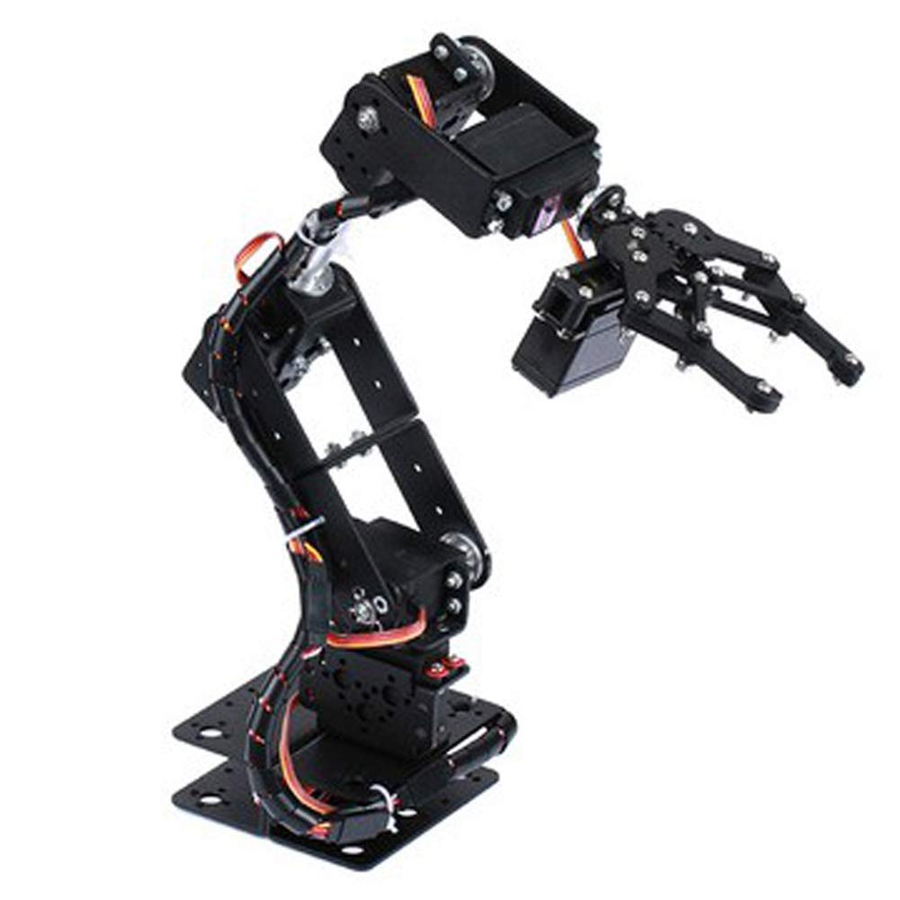 Kuuleyn 6DOF braccio robotico alluminio nero kit pinza