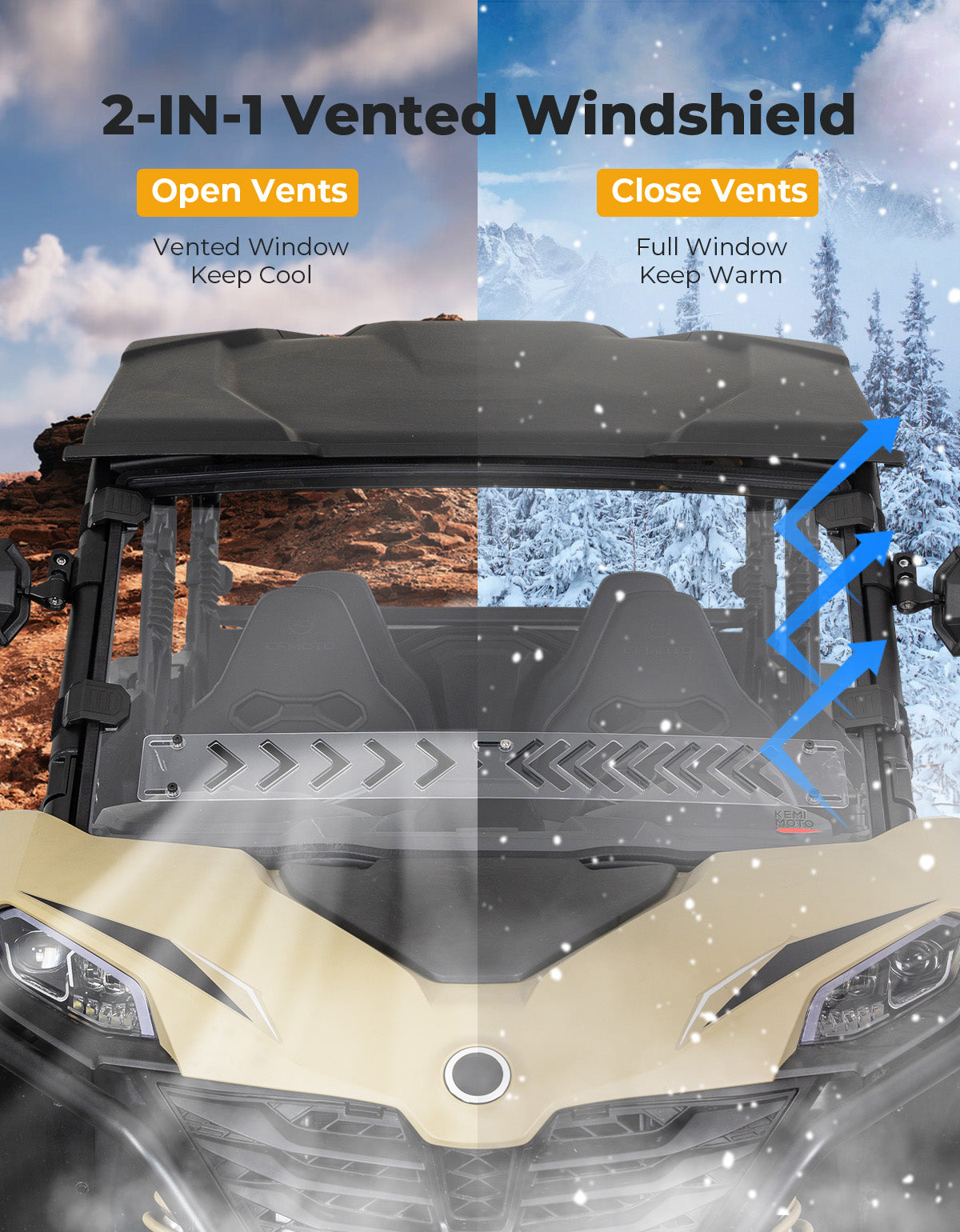 KEMIMOTO ZForce 950 parabrezza anteriore ventilato