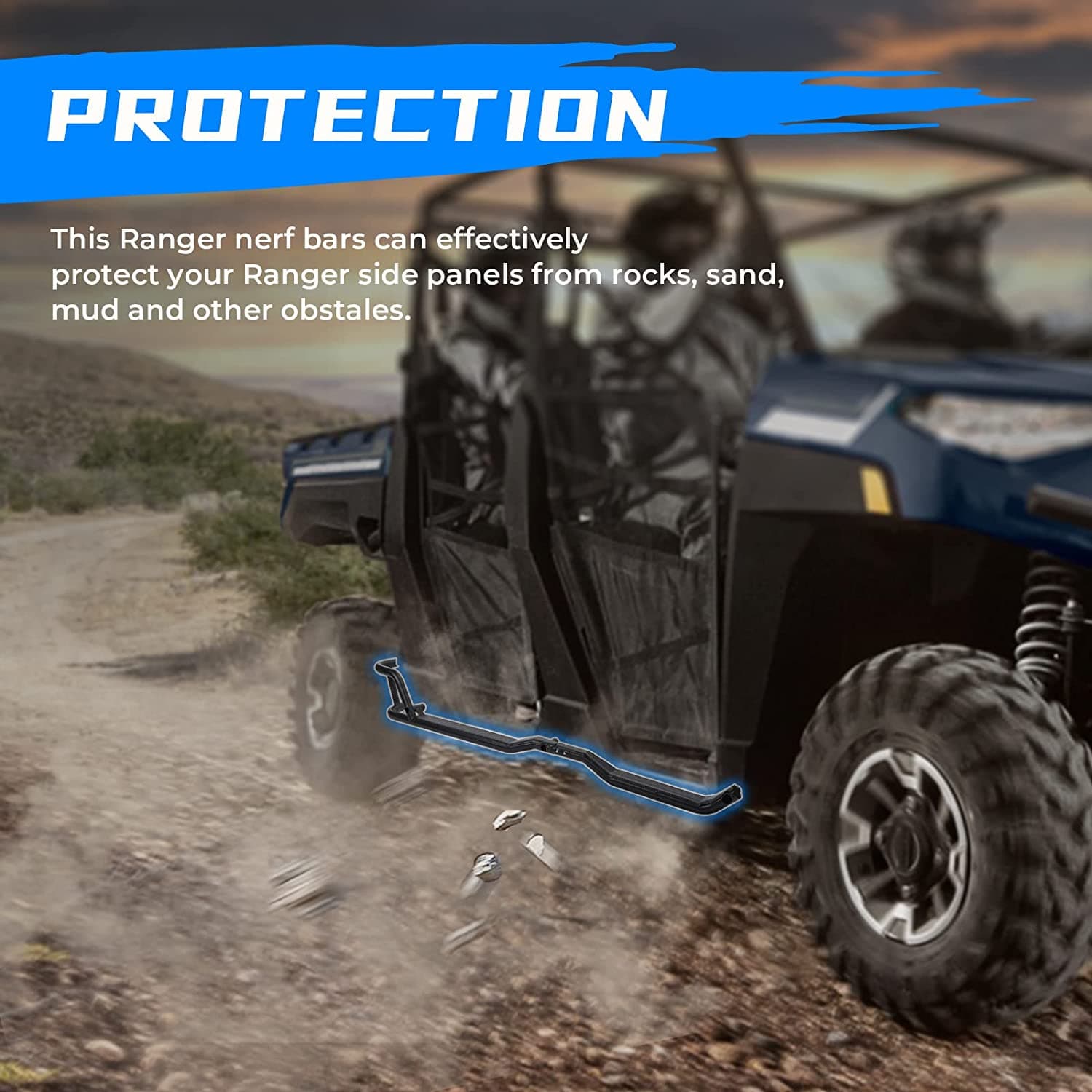 KEMIMOTO Pedane Laterali Ranger Crew XP 1000 in Acciaio Coppia