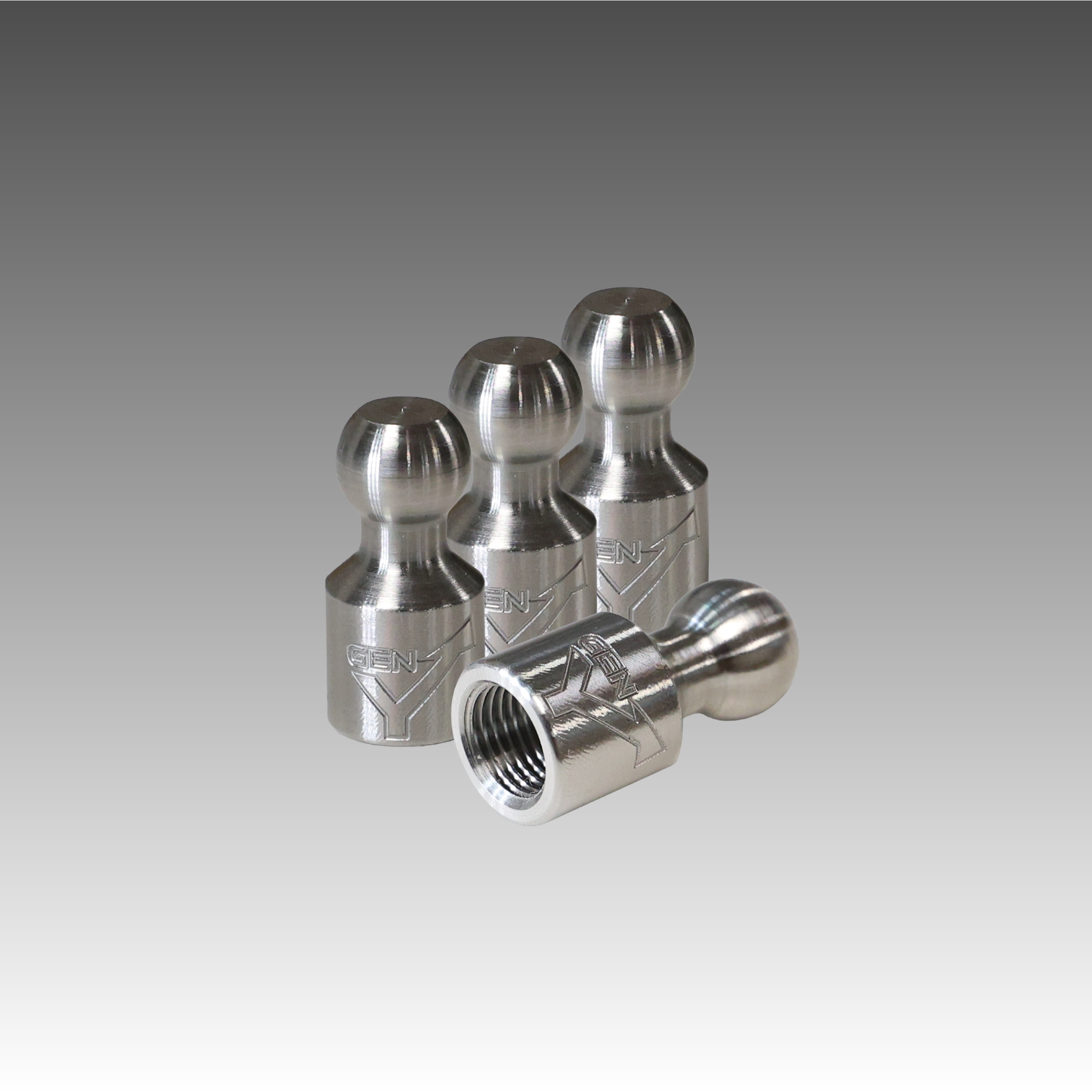 GEN-Y Hitch Tiny Hitch Balls tappi valvola acciaio set 4
