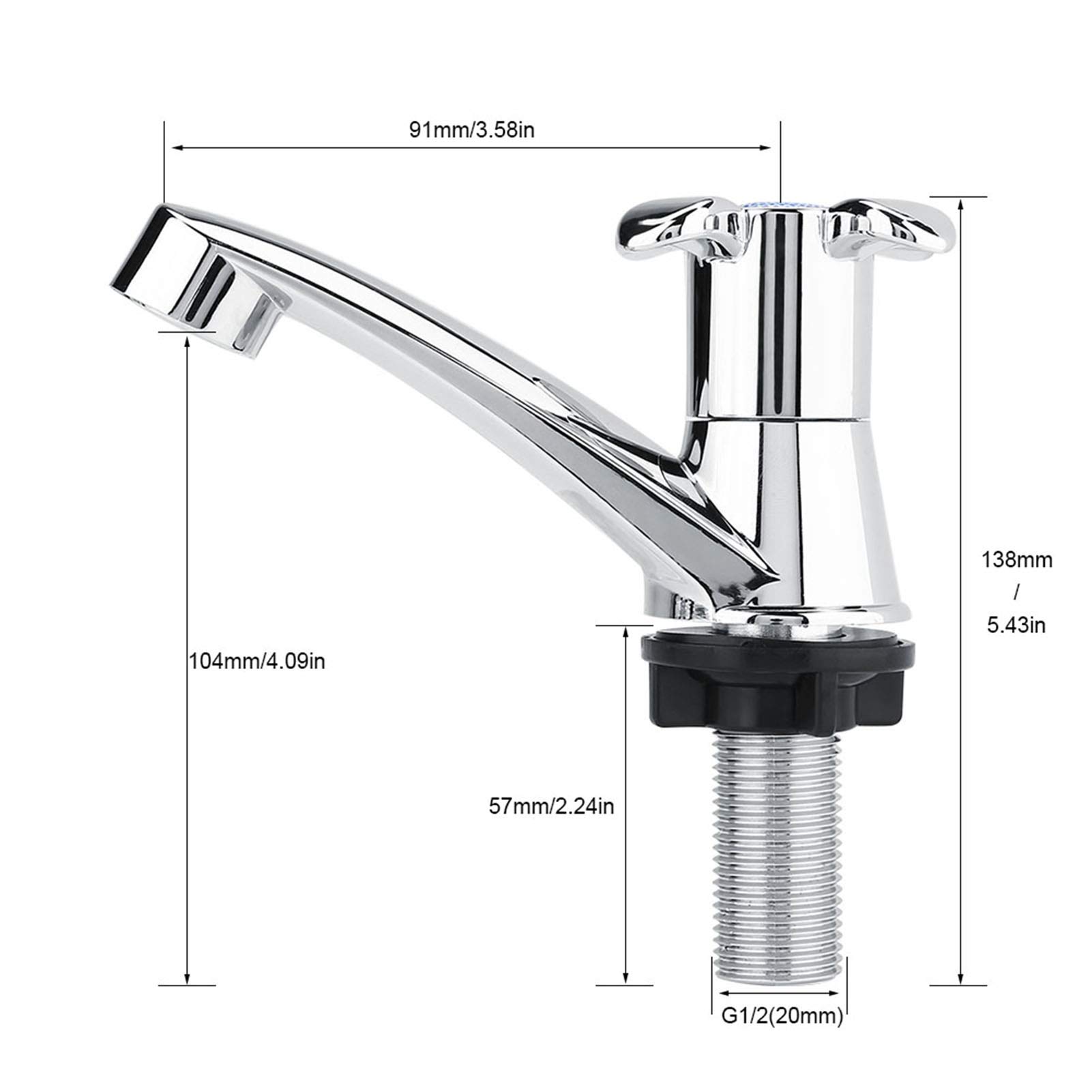 Kuuleyn rubinetto acqua fredda G1/2 Fiorire ABS