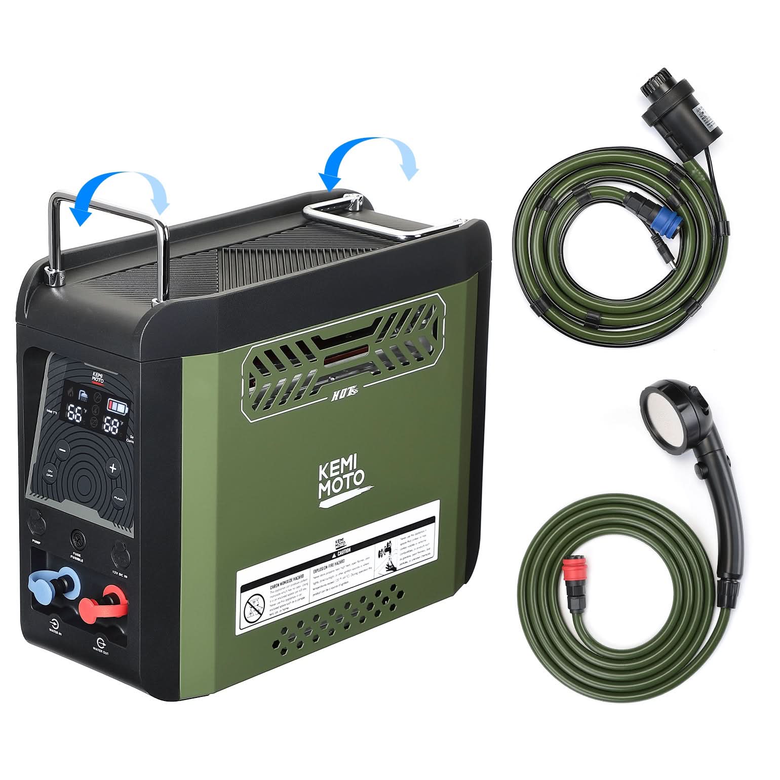 KEMIMOTO scaldabagno portatile campeggio 20000 BTU con pompa