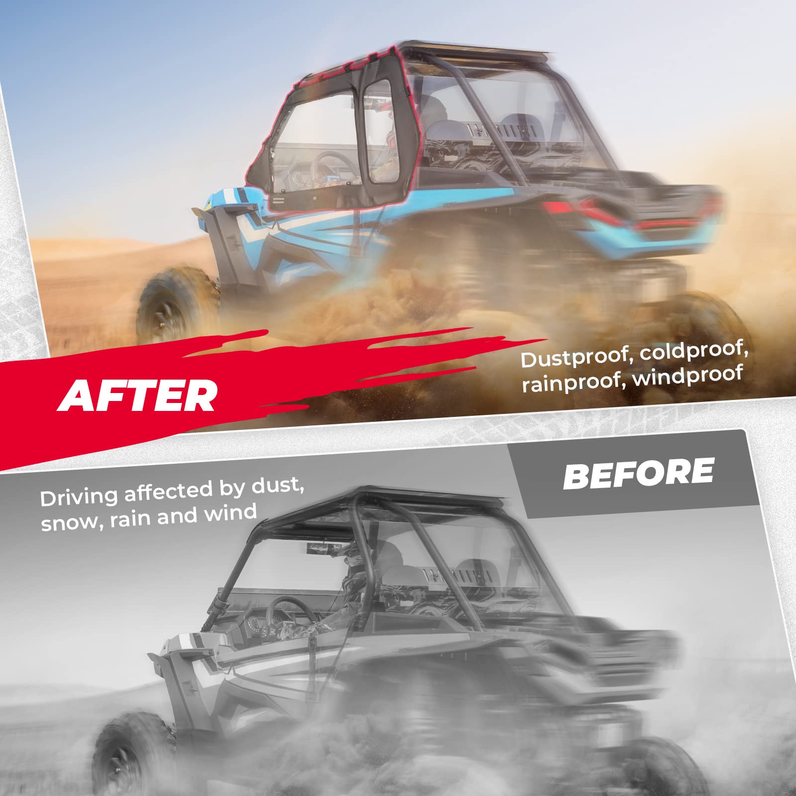 KEMIMOTO Porte Superiori + Specchietti Polaris RZR XP 1000