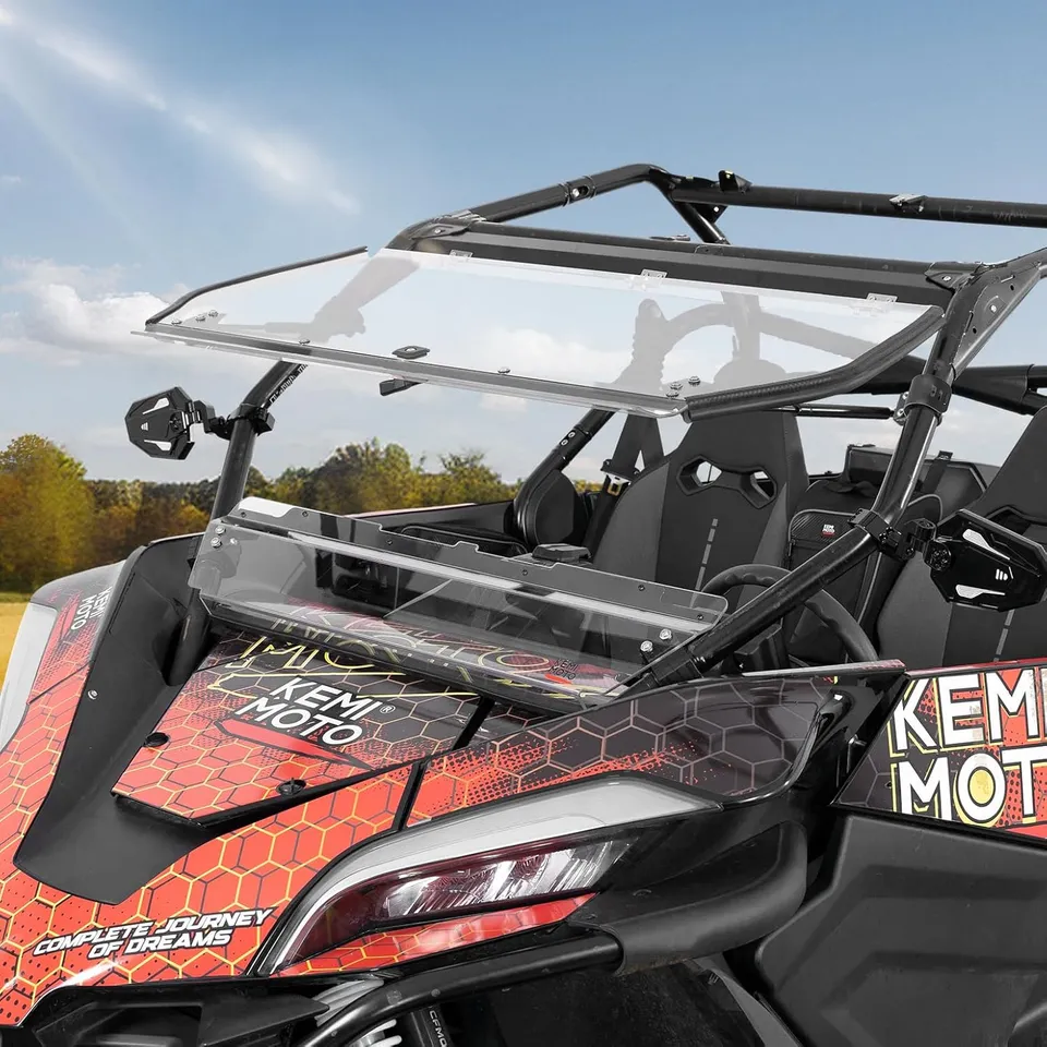 KEMIMOTO ZForce 950 parabrezza anteriore ribaltabile 2-in-1