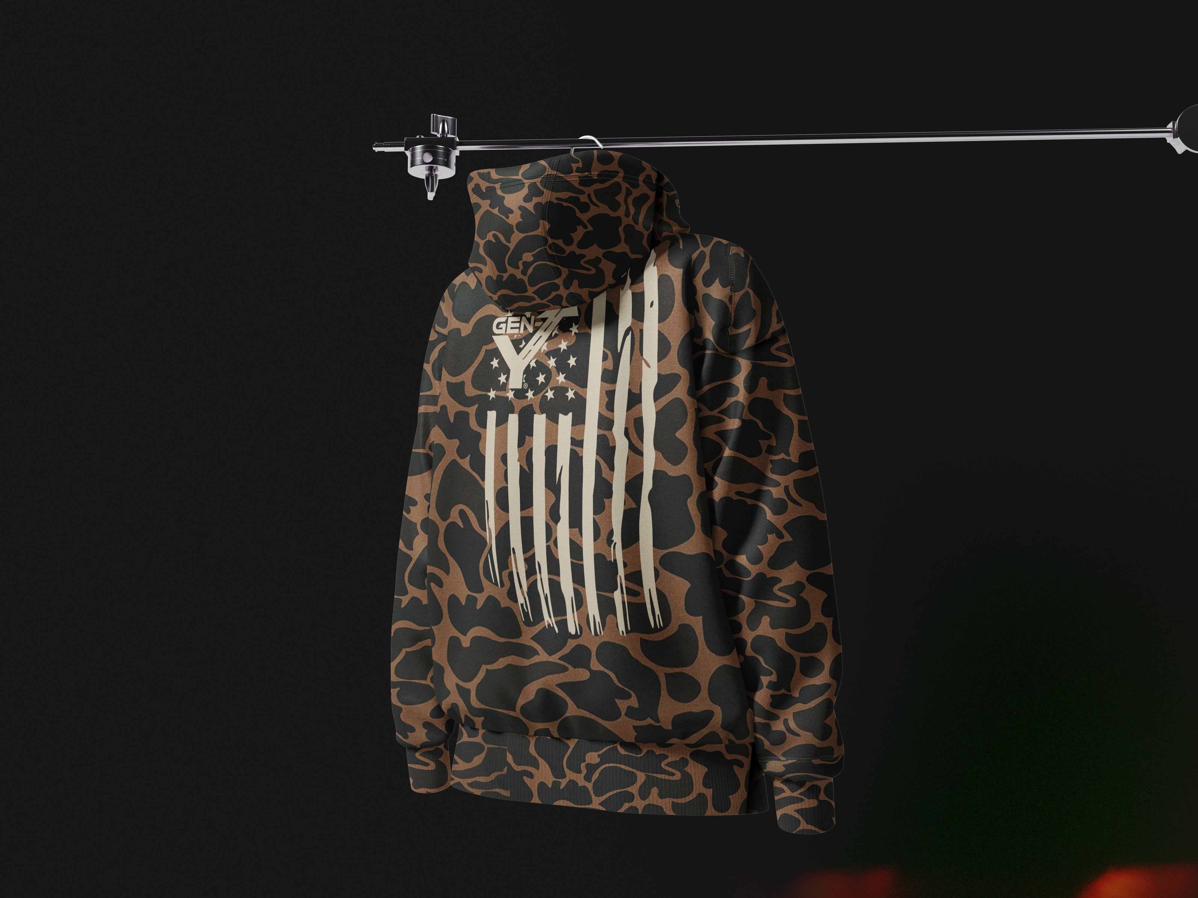 GEN-Y Camo felpa cappuccio Duck Camo L cotone pesante