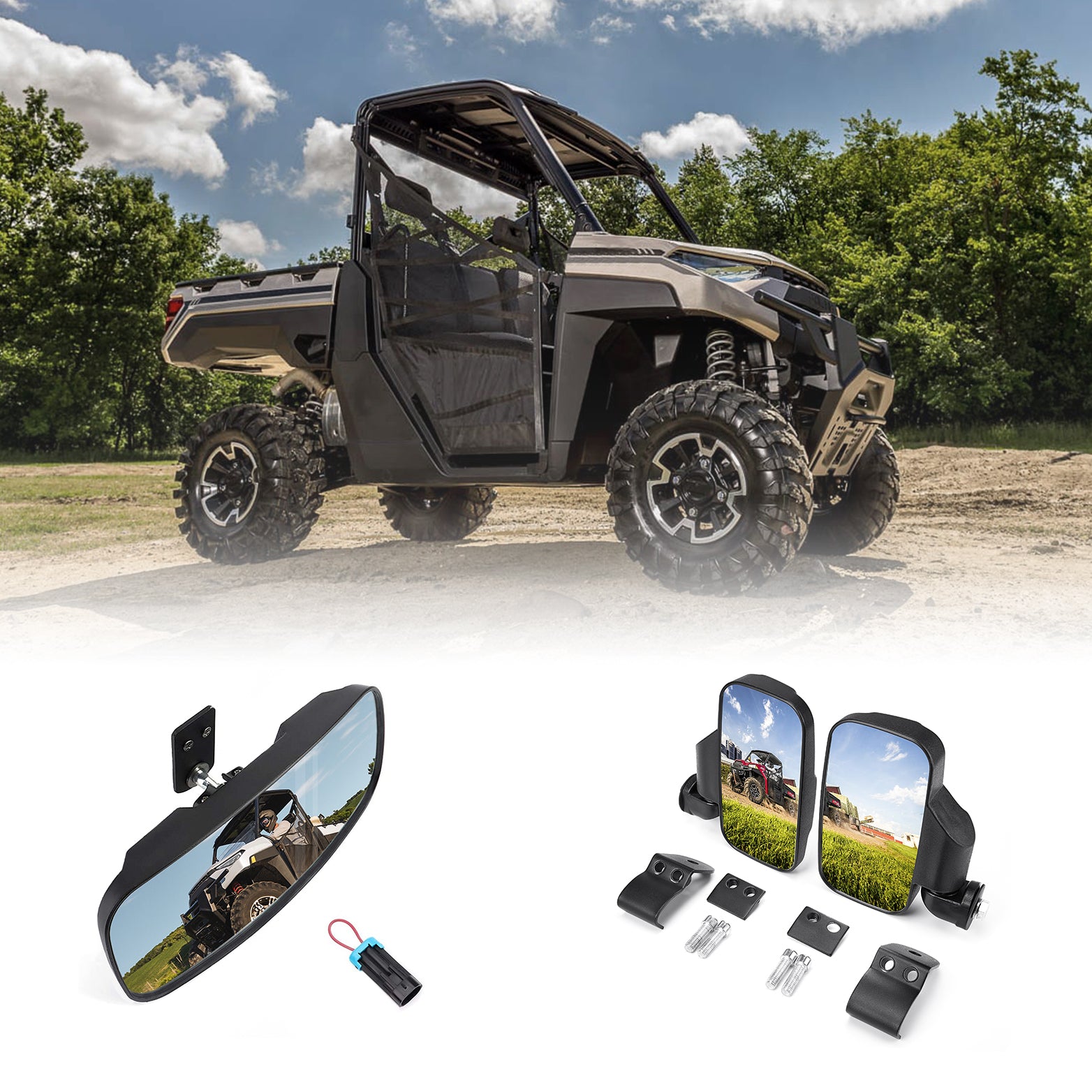 Kemimoto Ranger set specchi retrovisori UTV grandangolari