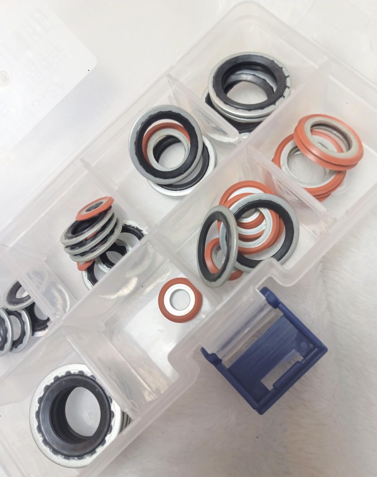 AOWINHIT Kit Guarnizioni Clima Auto 40 Pezzi Alluminio