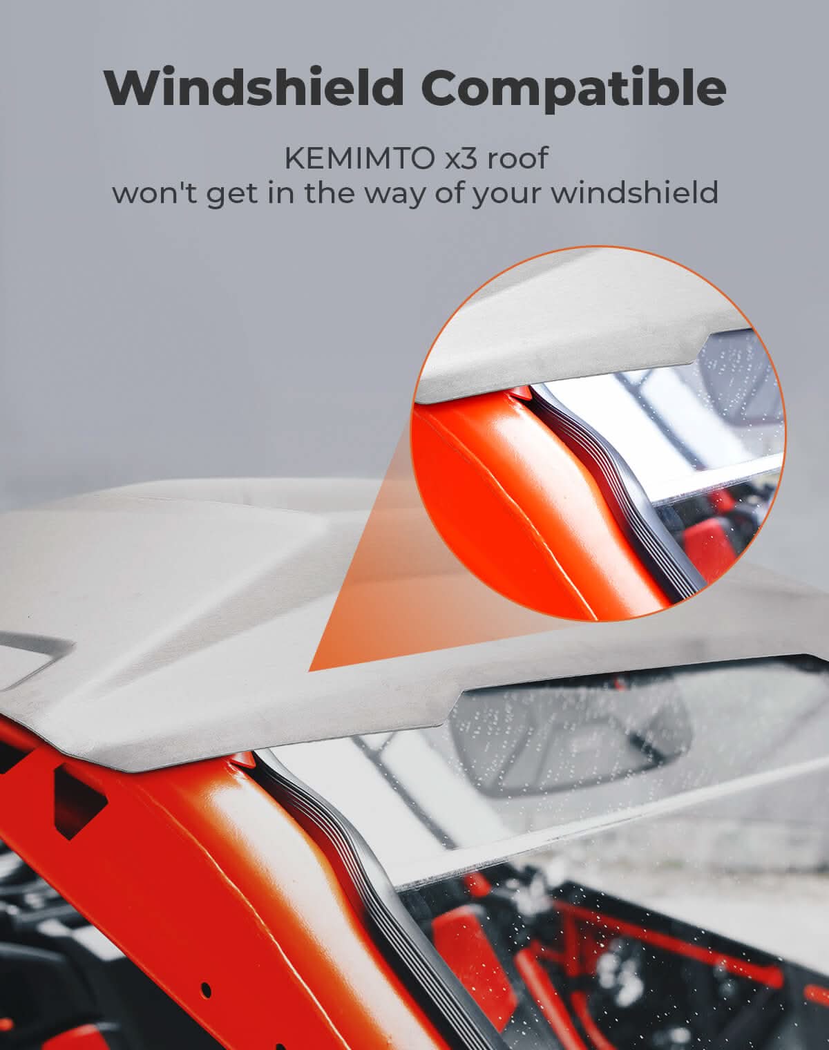 Kemimoto Maverick X3 tetto in alluminio argento 2 mm