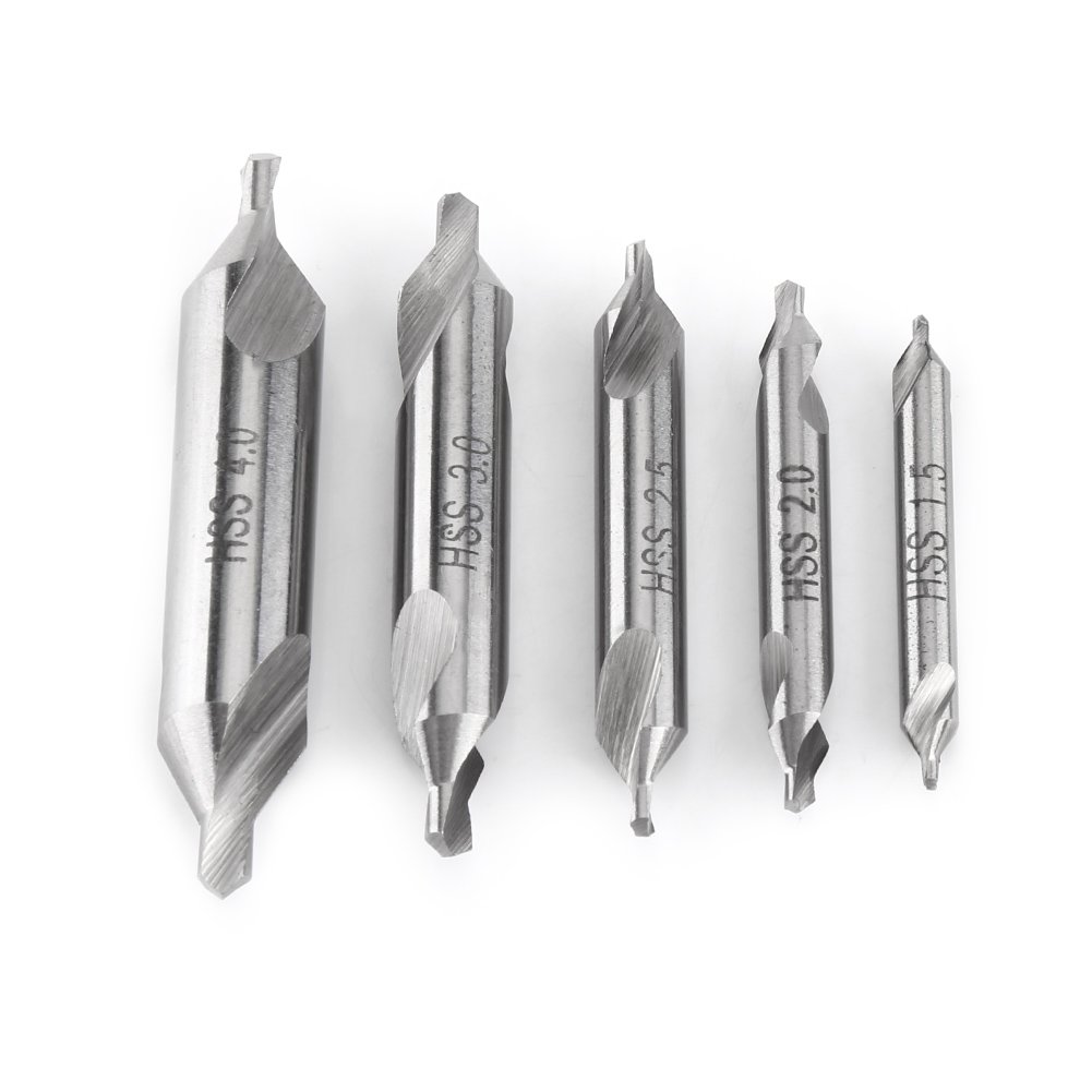 Kuuleyn set 5 punte a centrino 60° HSS 1,5-4 mm legno metallo