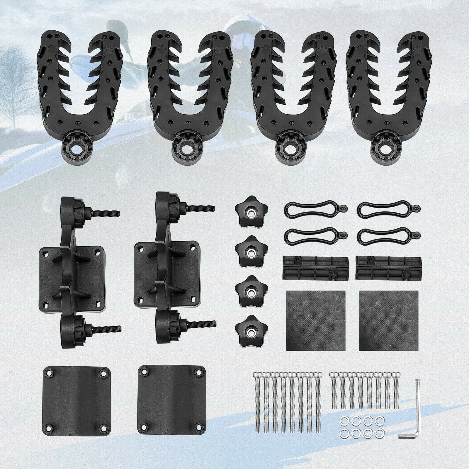 Kemimoto supporto a U doppio per ATV UTV barre 23-51 mm 20 kg