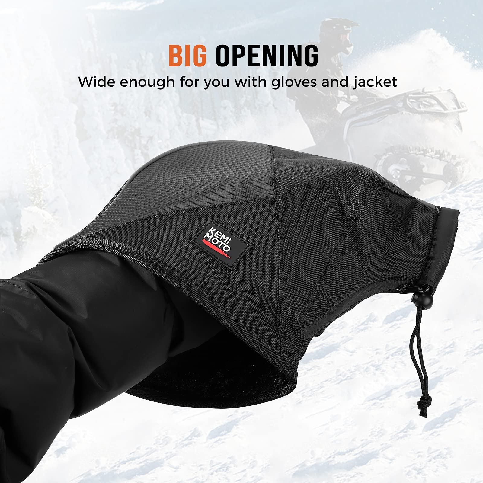 KEMIMOTO 2301 muffole manubrio moto ATV nere