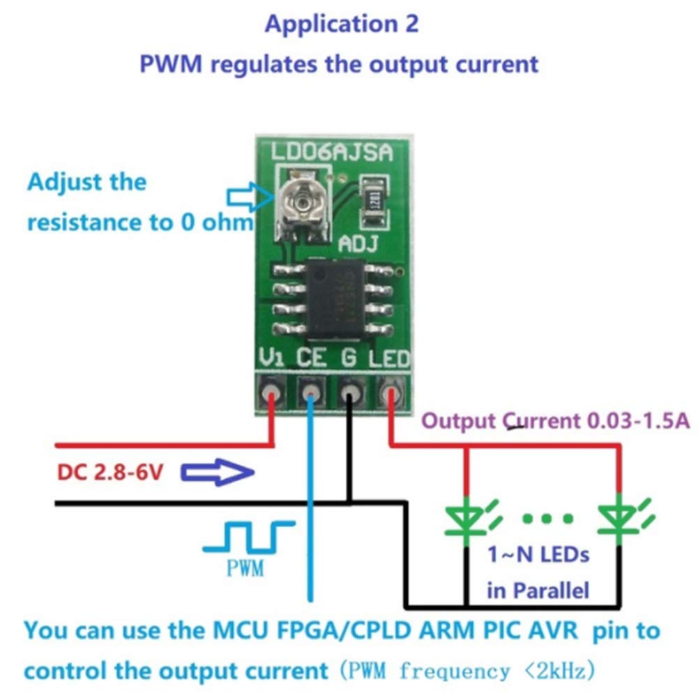 Kuuleyn Modulo driver LED 30-1500mA DC 3,3-5V