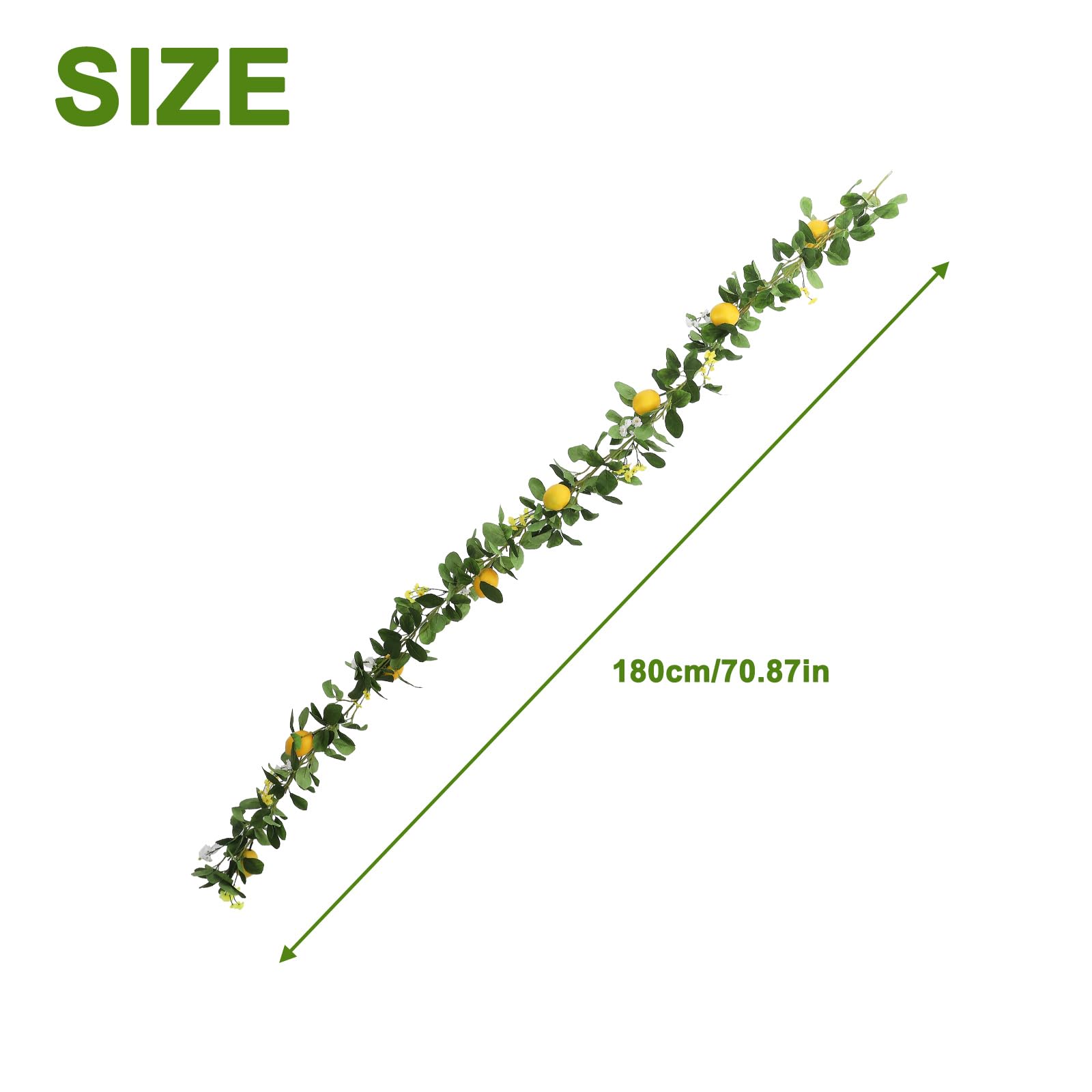Hapivida Ghirlanda Limone Artificiale Verde 2 m
