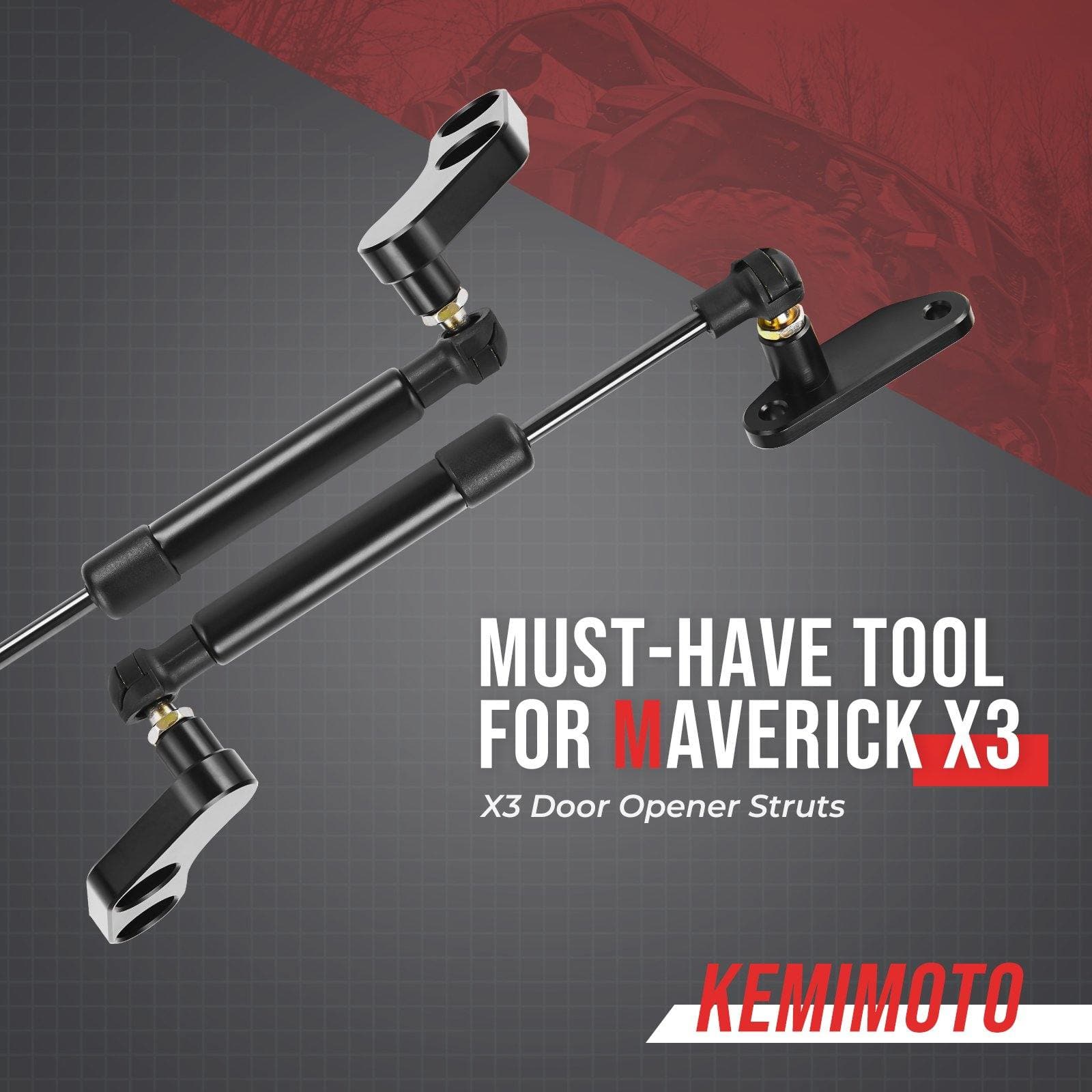 Kemimoto Maverick X3 pistoncini porta + maniglia apriporta