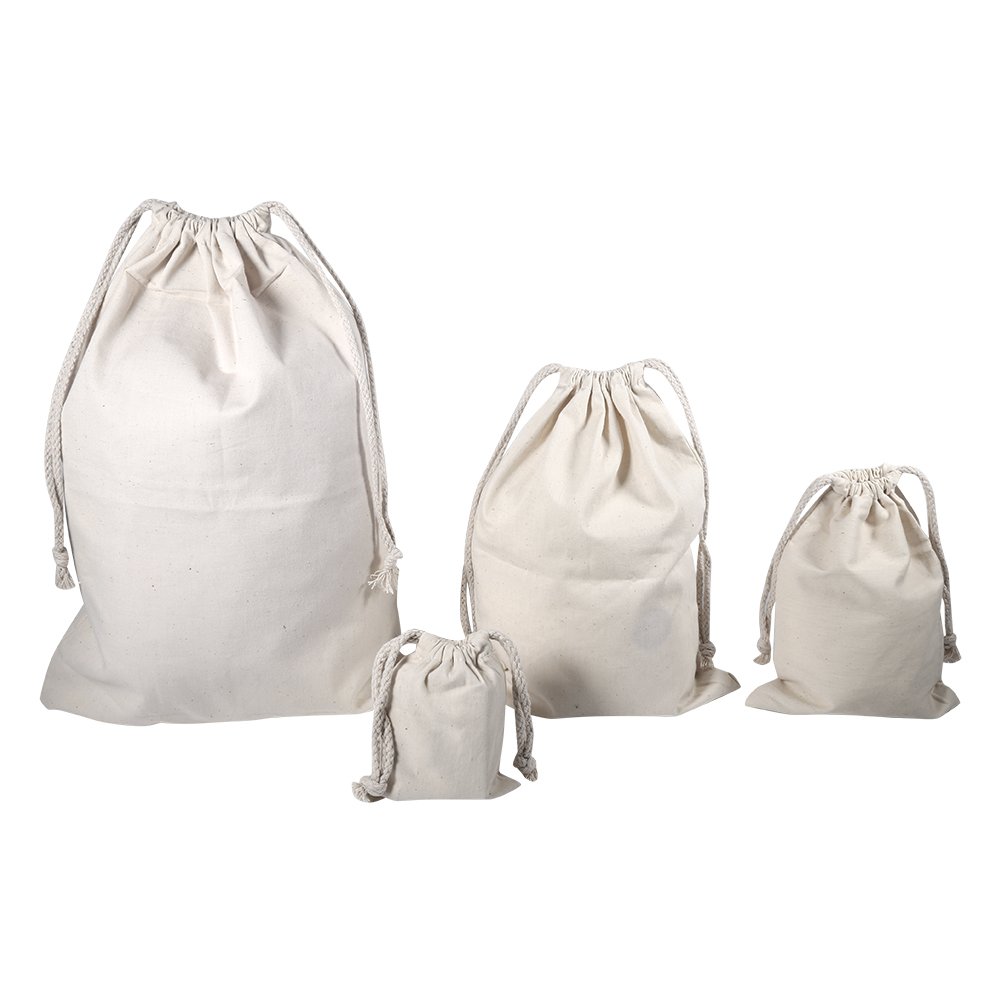 Kuuleyn sacchetto cotone 10x12 cm coulisse naturale