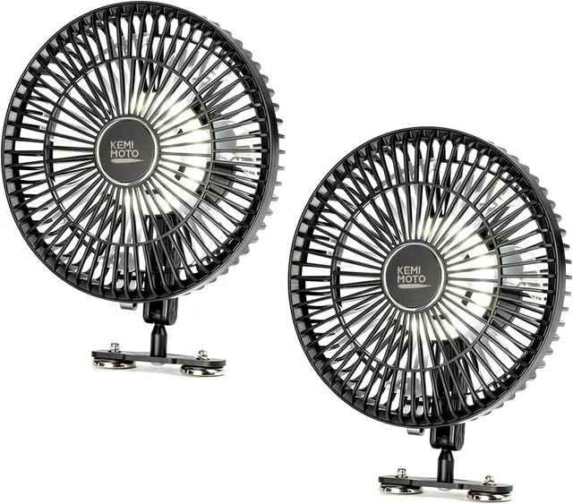 KEMIMOTO ventilatore magnetico 8 pollici USB 2 pezzi