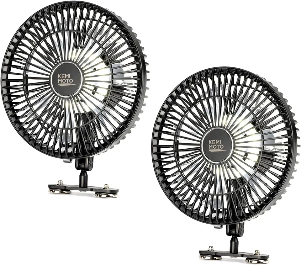 KEMIMOTO ventilatore magnetico 8 pollici USB 2 pezzi