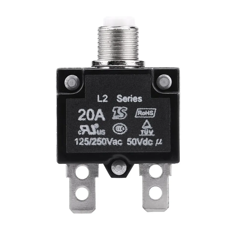 Kuuleyn Interruttore Termico 20A Sovraccarico 125/250V Ripristino