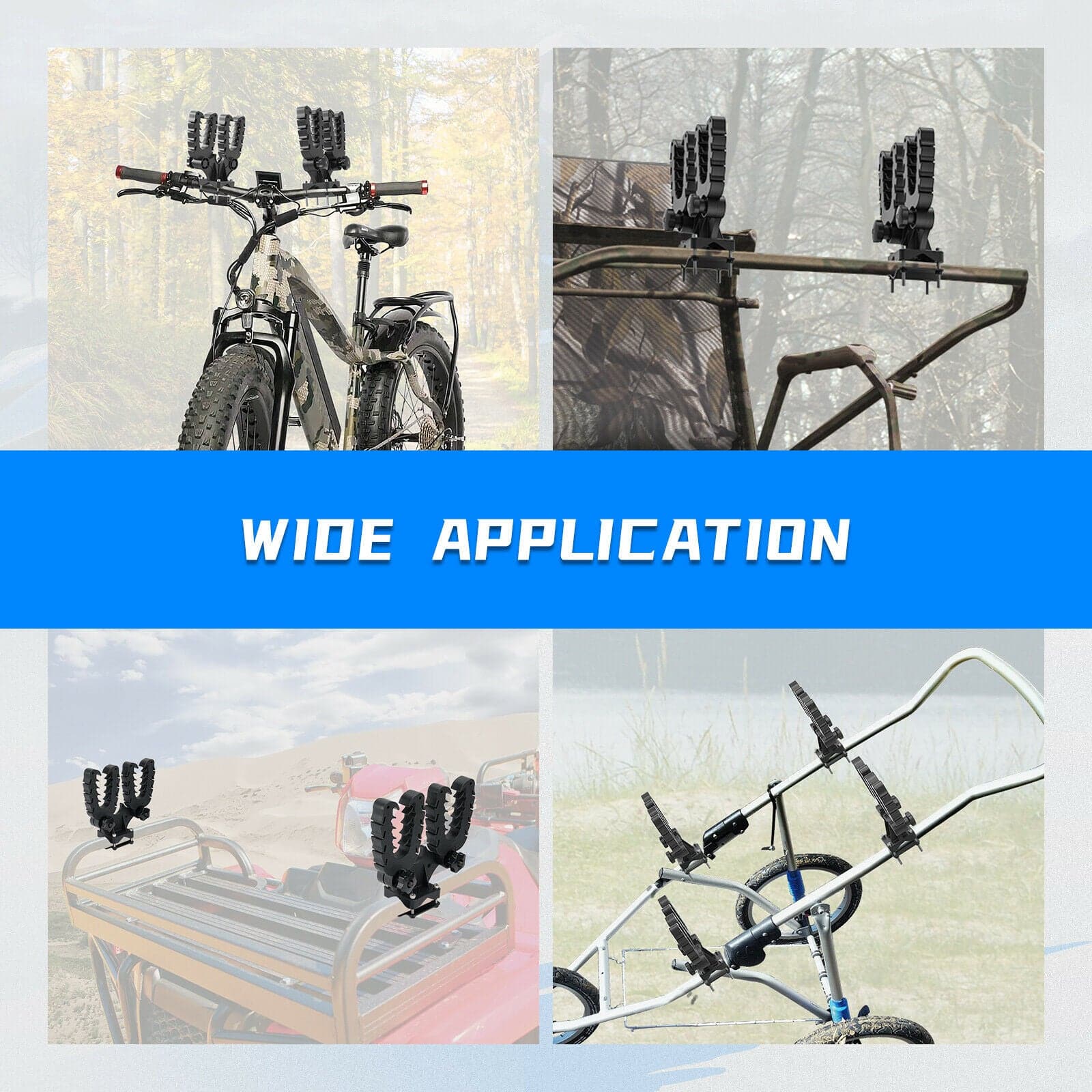 Kemimoto supporto a U doppio per ATV UTV barre 23-51 mm 20 kg